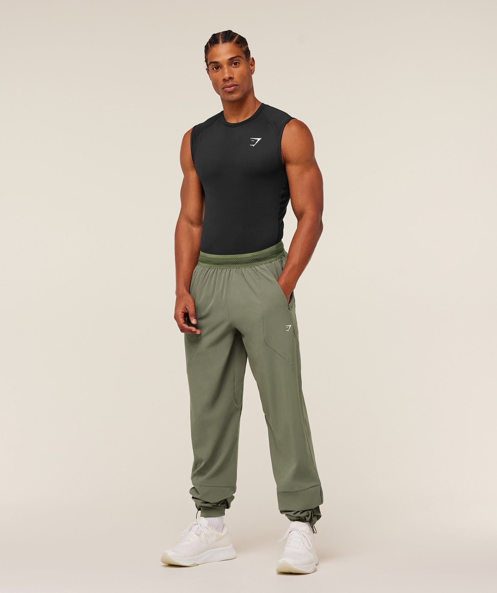 Gymshark Running Joggers - Base Green