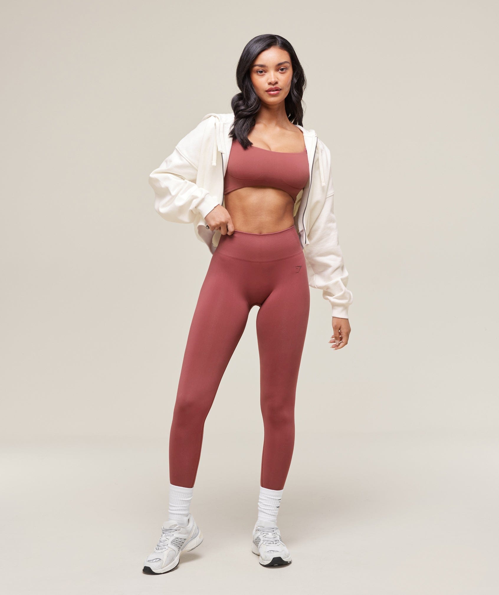 Gymshark Soft Sculpt Cap Sleeve Bralette - Washed Berry Pink