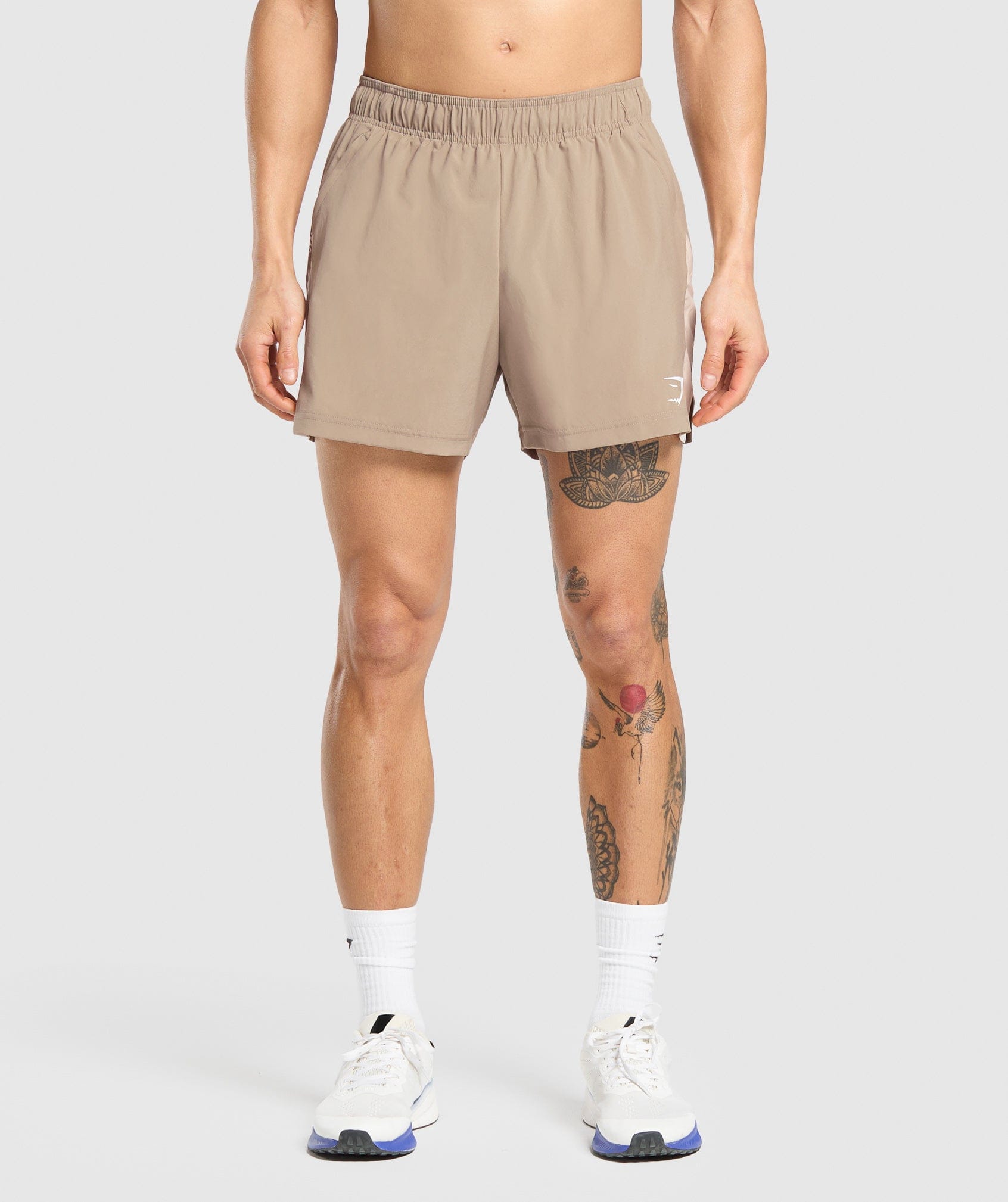 Gymshark Sport 5" Shorts - Cement Brown/Pebble Grey