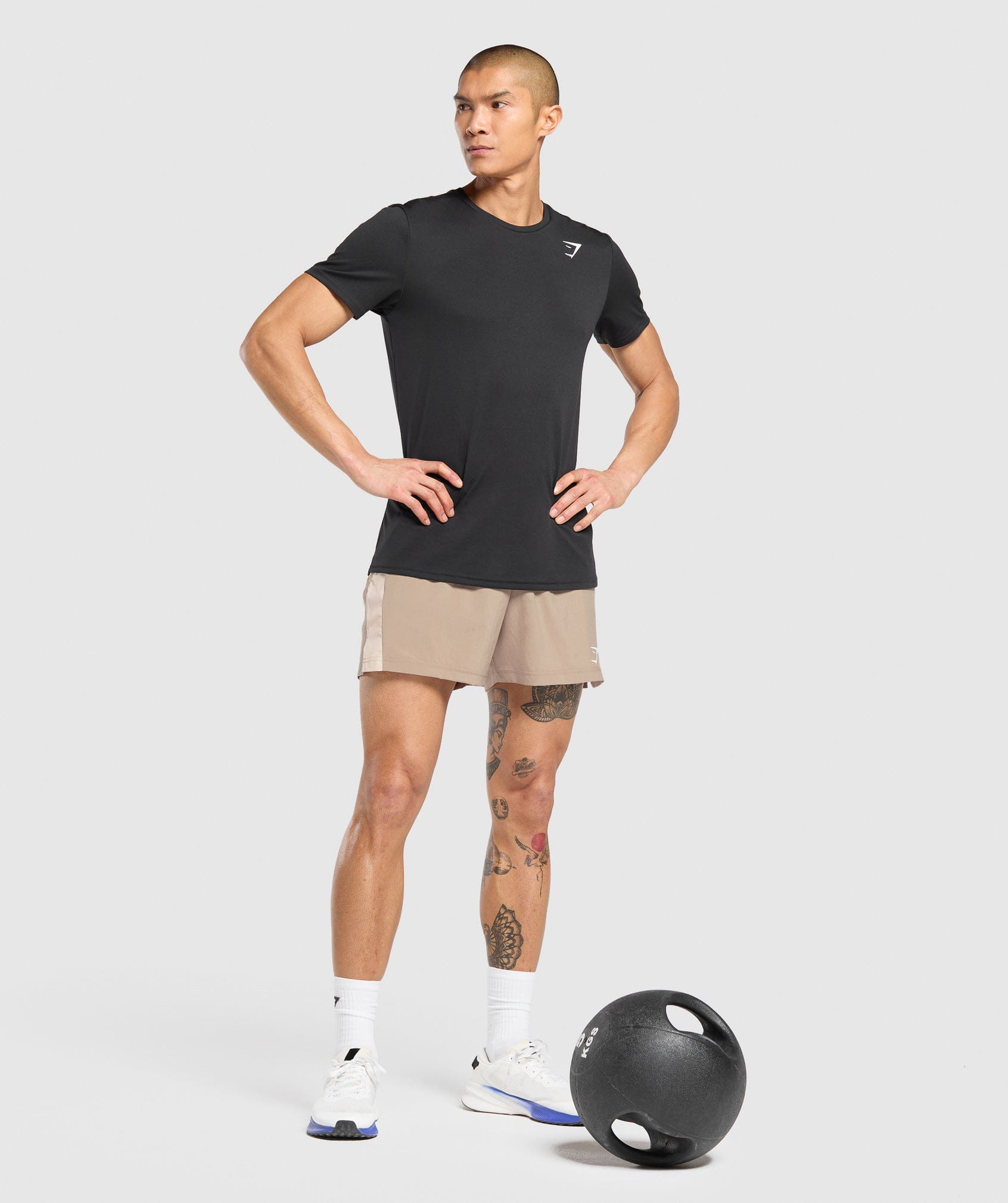 Gymshark Sport 5" Shorts - Cement Brown/Pebble Grey