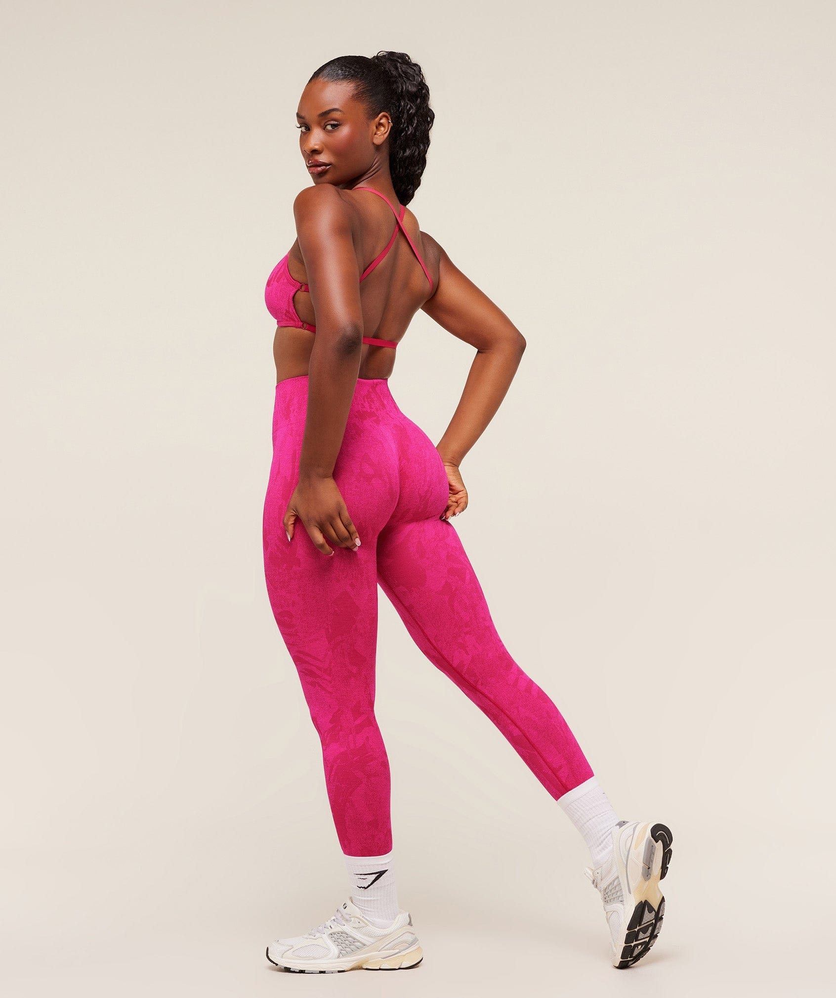 Gymshark Adapt Camo Seamless Leggings - Build Pink/Energy Pink