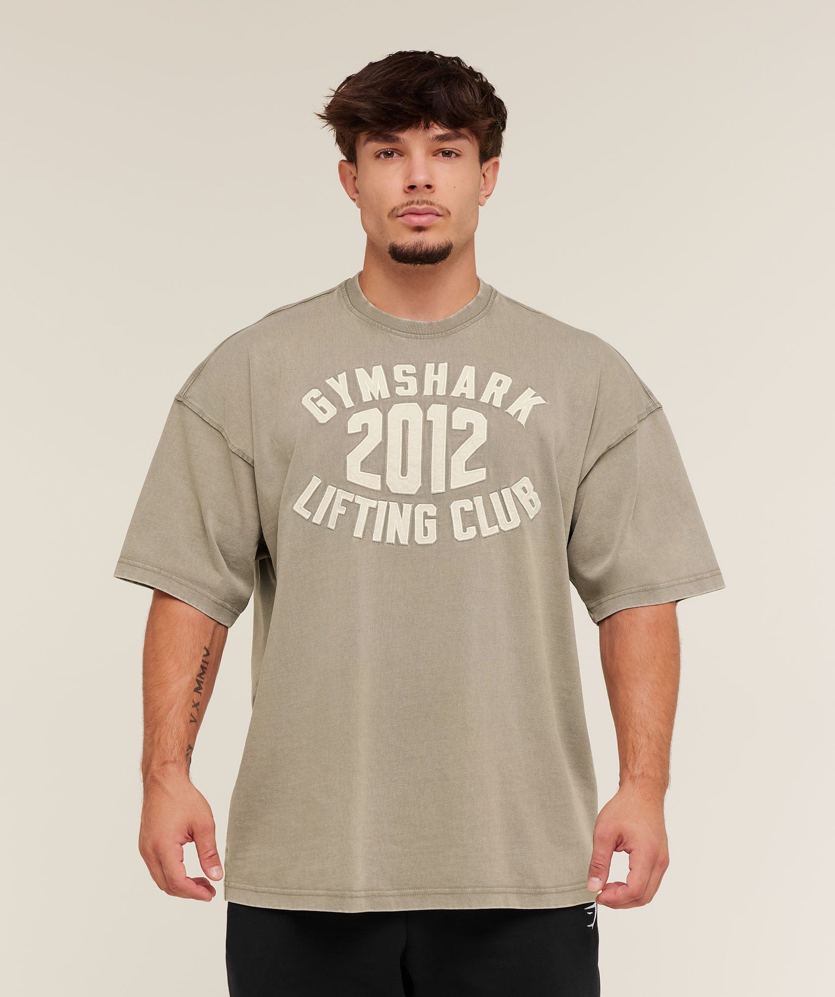 Gymshark 2012 Lifting Club T-Shirt - Linen Brown