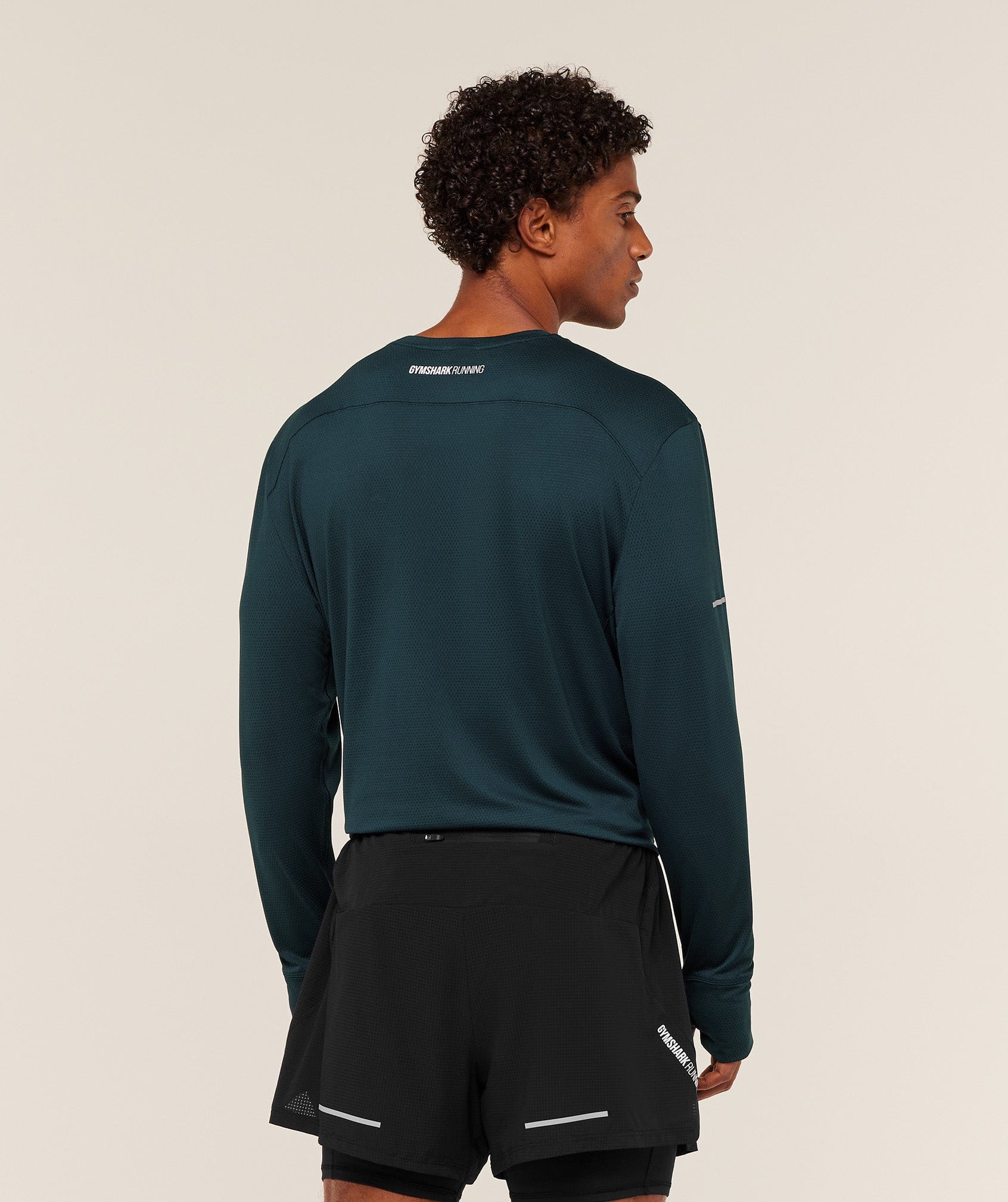 Gymshark Running Long Sleeve T-Shirt - Deep Petrol Blue