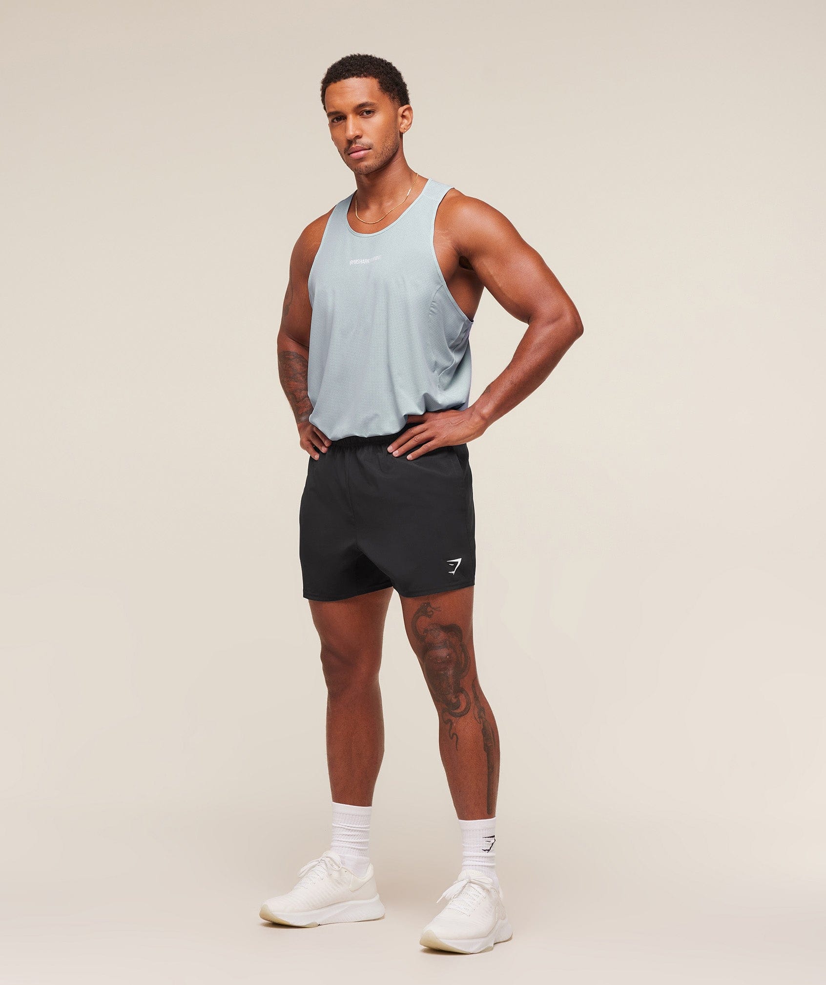 Gymshark Running Tank - Smoke Blue