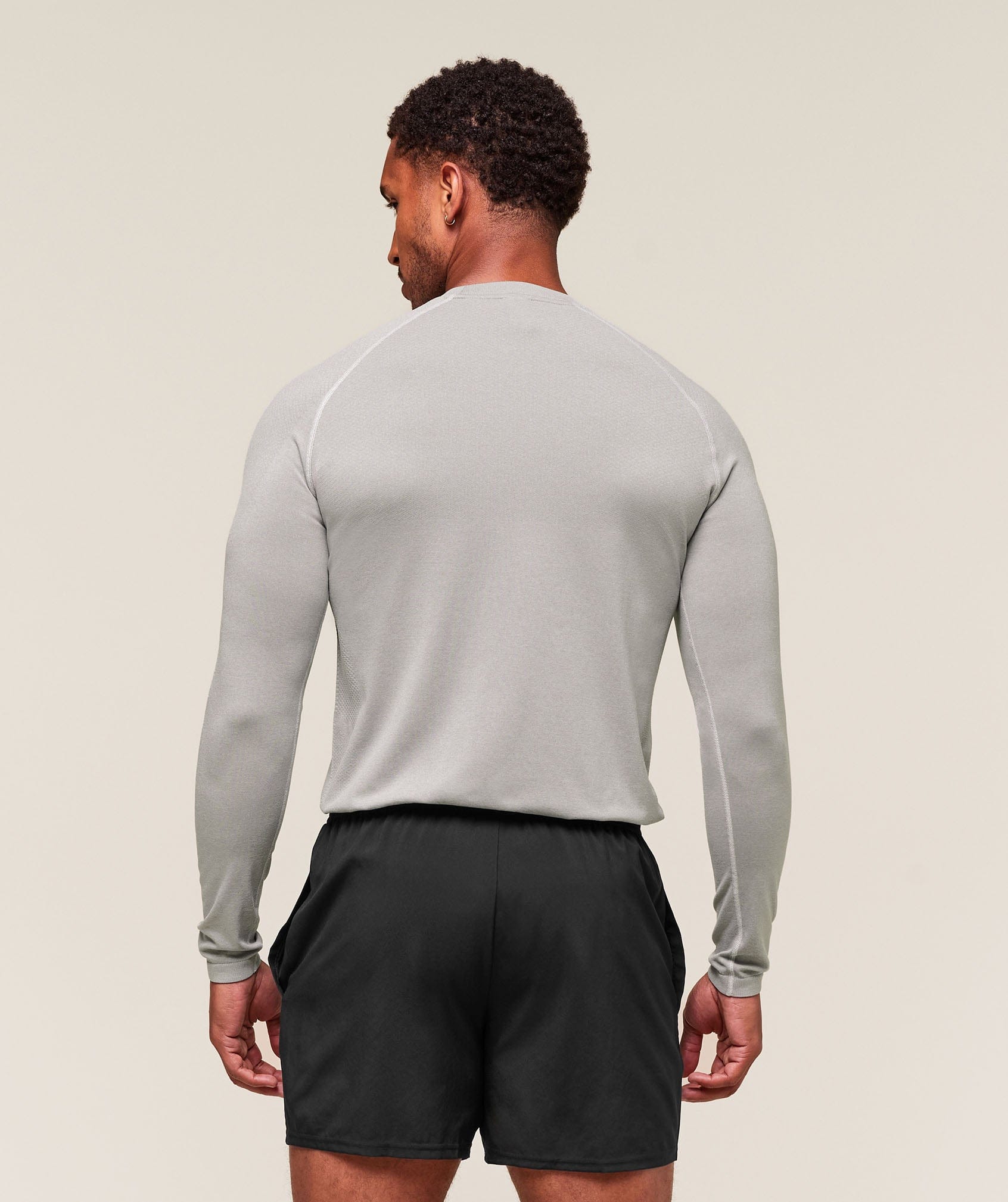Gymshark Vital Long Sleeve T-Shirt - Light Grey/Smokey Grey