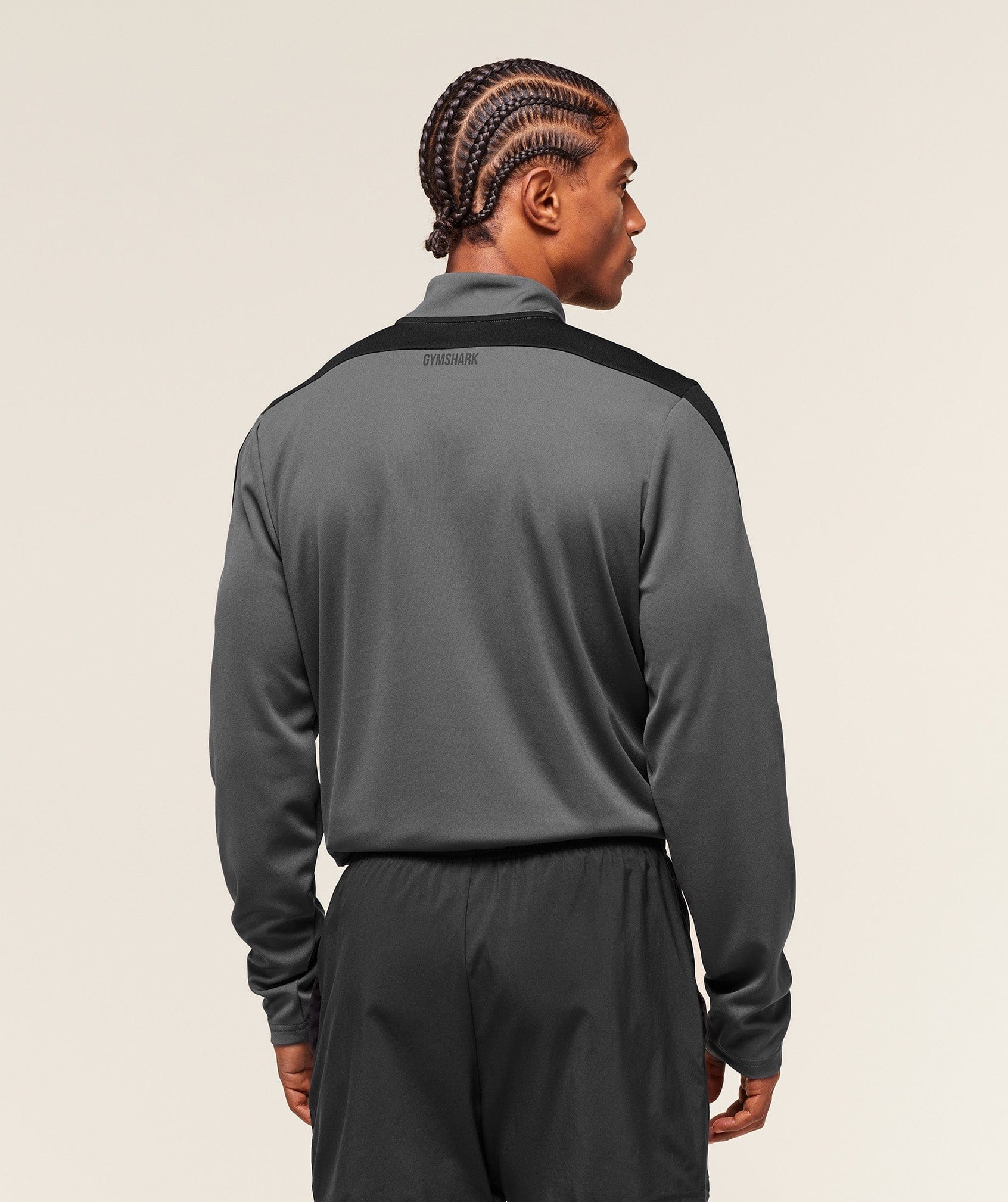 Gymshark Arrival Block 1/4 Zip - Dark Grey