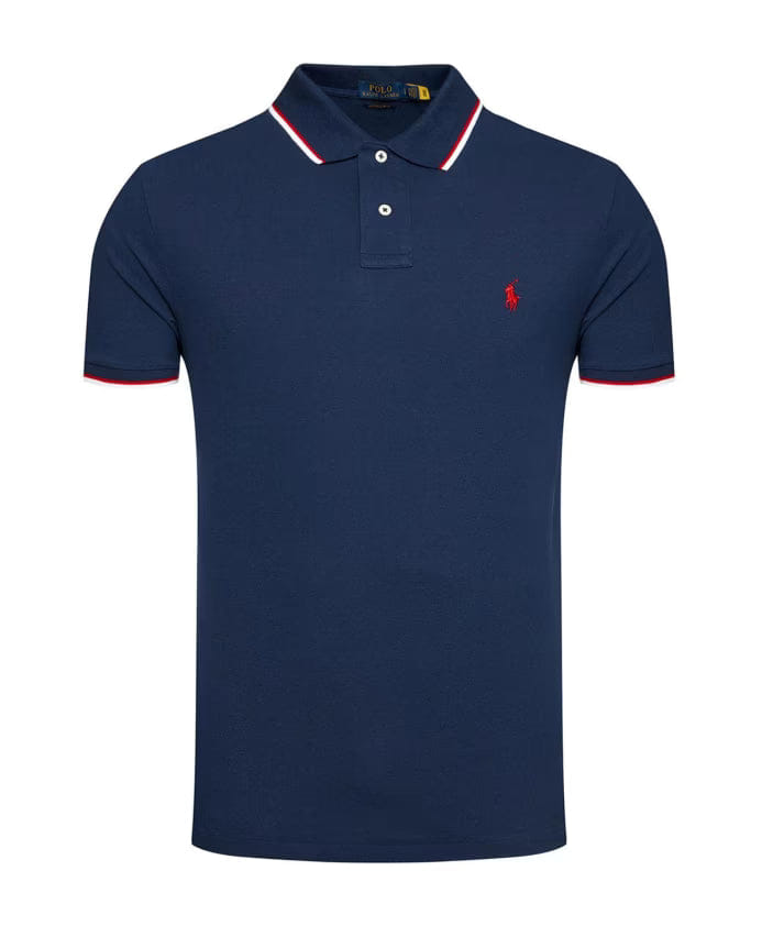 Polo Ralph Lauren Blue Cotton Polo with Button Fastening