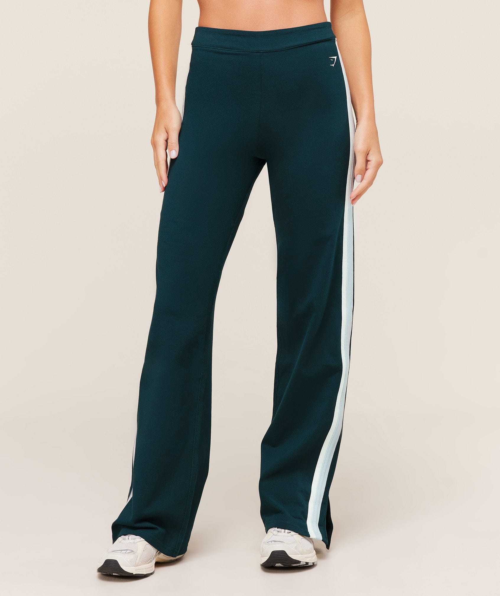 Gymshark Piping Wide Leg Pant - Deep Petrol Blue/Smoke Blue/Soft White