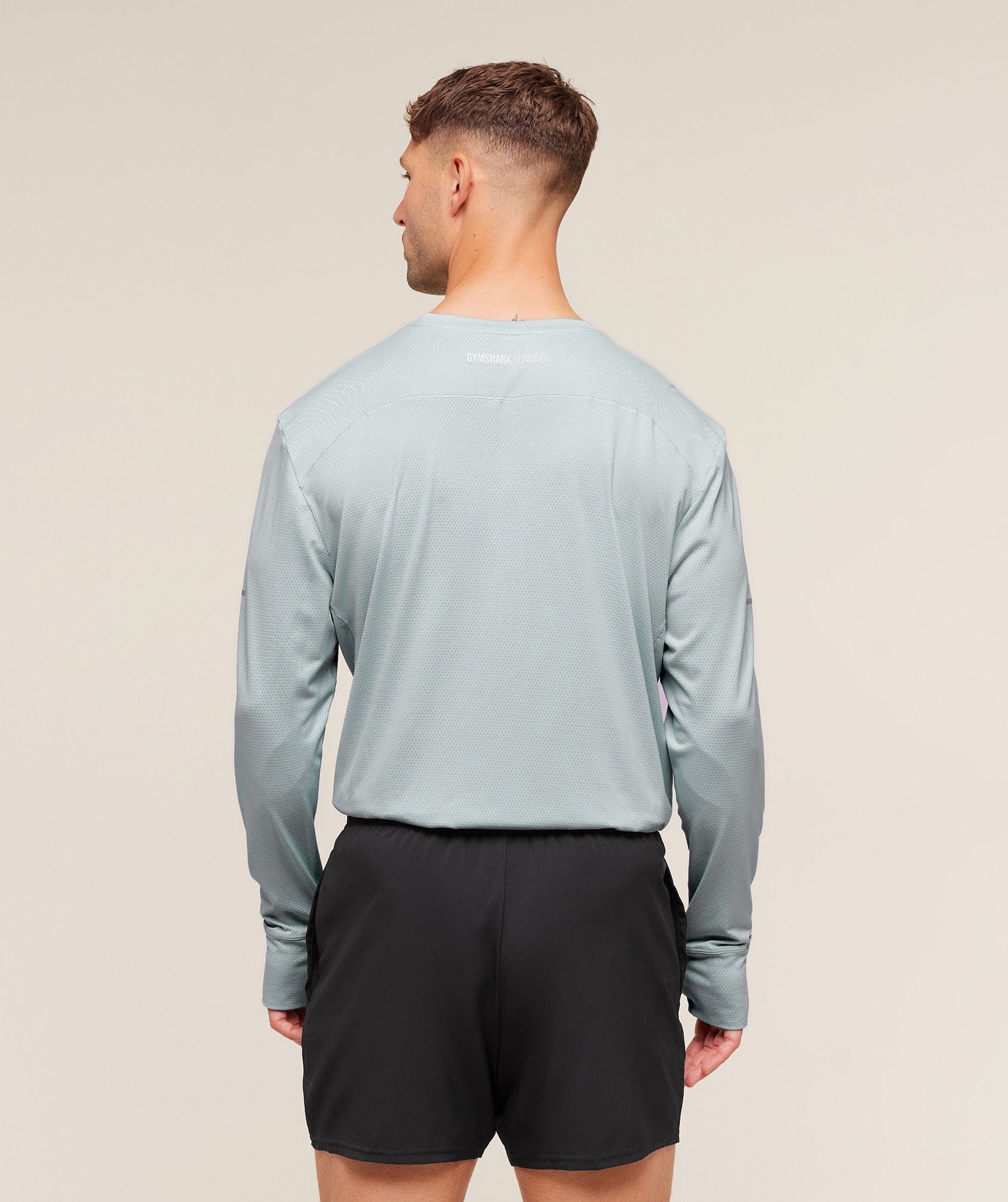 Gymshark Running Long Sleeve T-Shirt - Smoke Blue