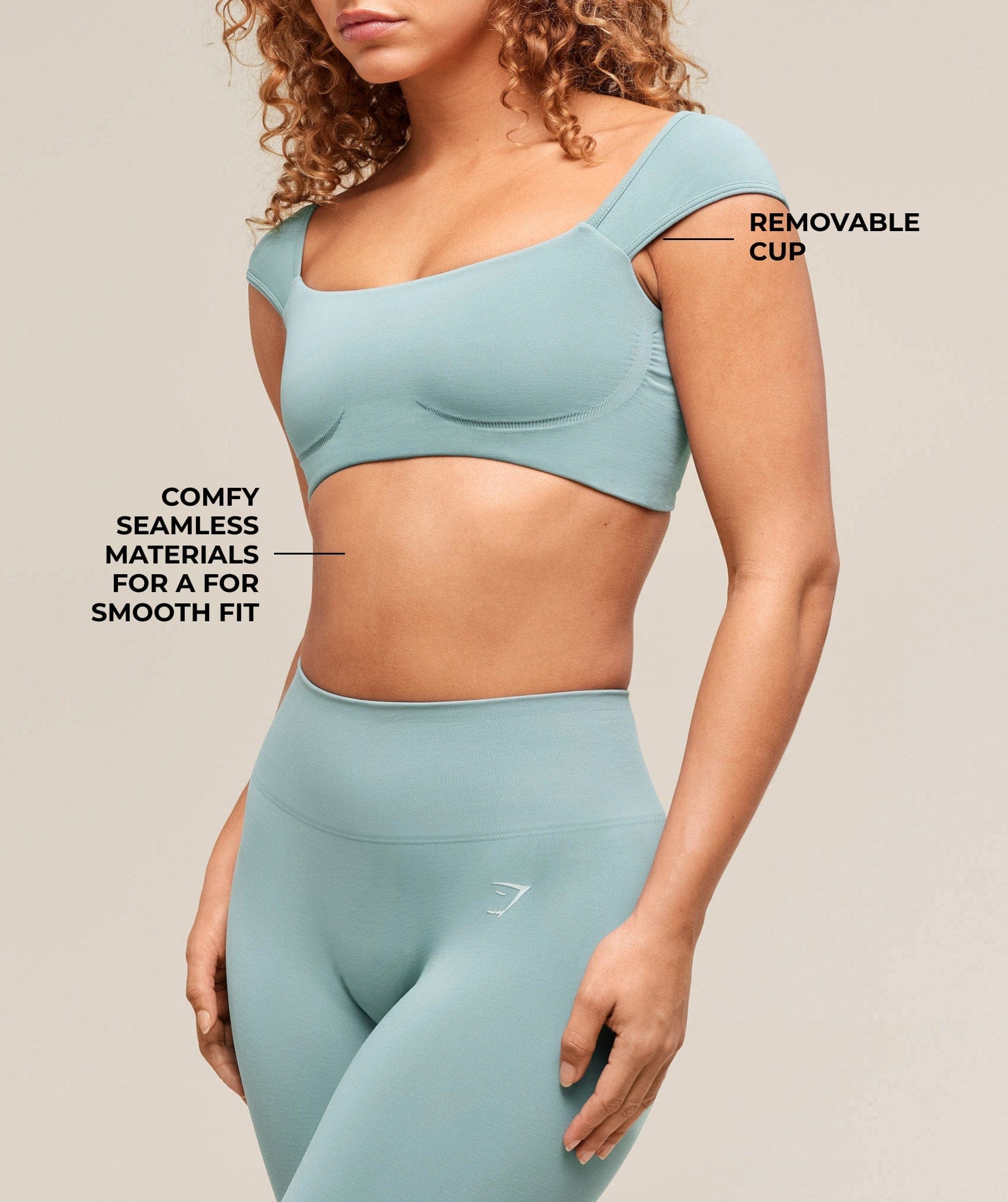 Gymshark Soft Sculpt Cap Sleeve Bralette - Rest Blue