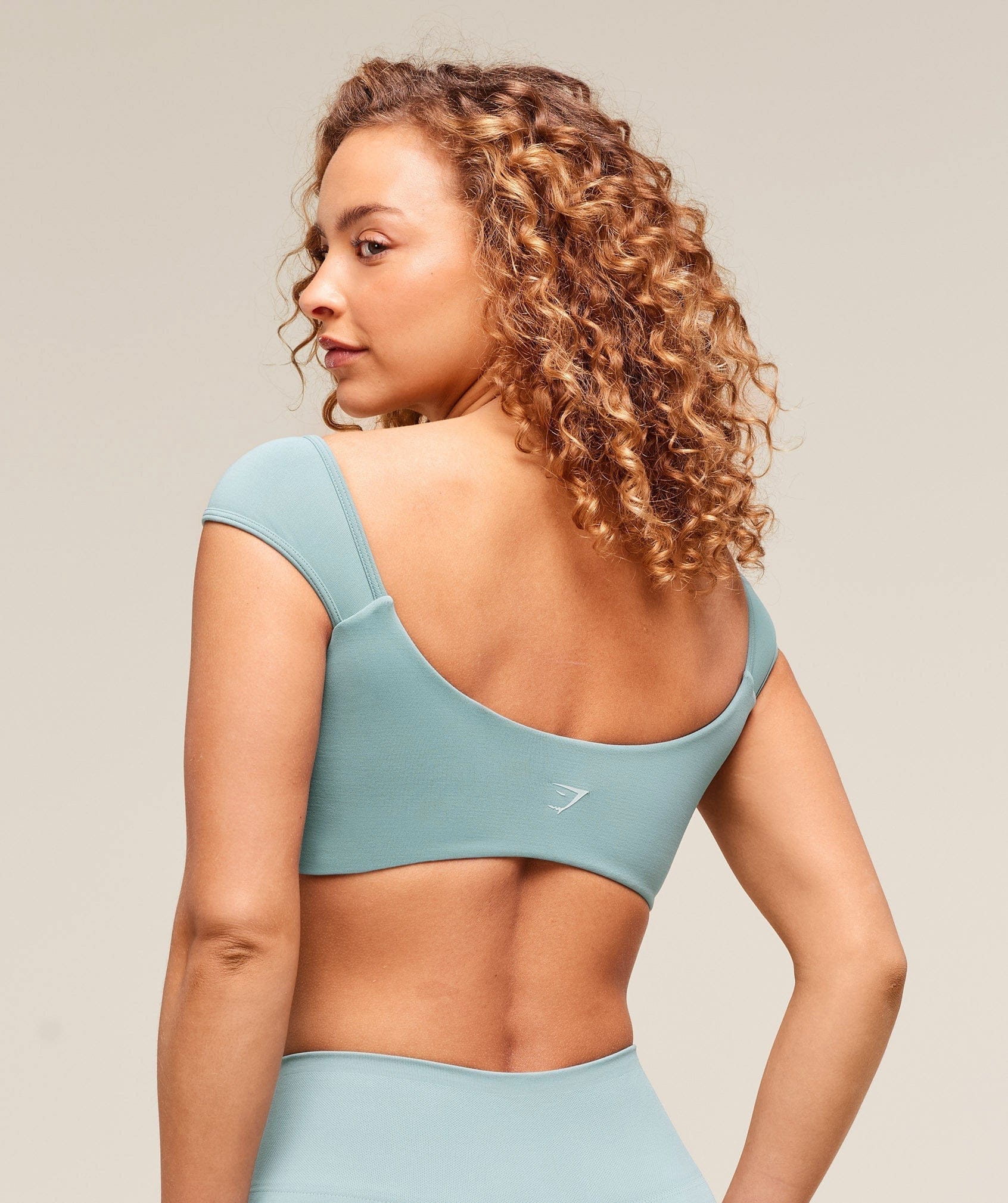 Gymshark Soft Sculpt Cap Sleeve Bralette - Rest Blue