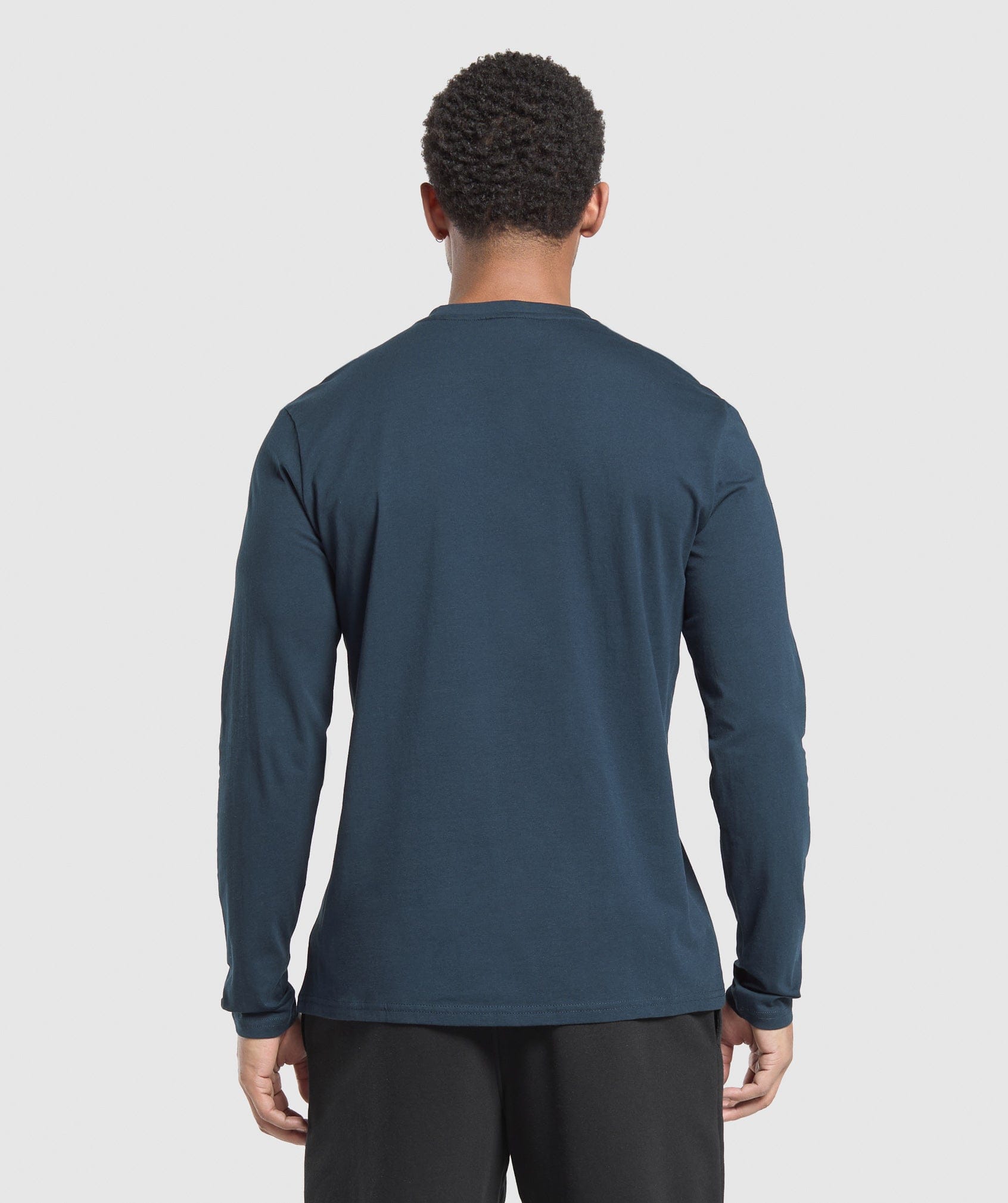 Gymshark Crest Long Sleeve T-Shirt - Navy