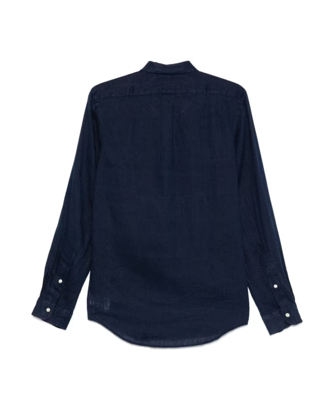 Polo Ralph Lauren Blue Button-Down Shirt with Pony Motif