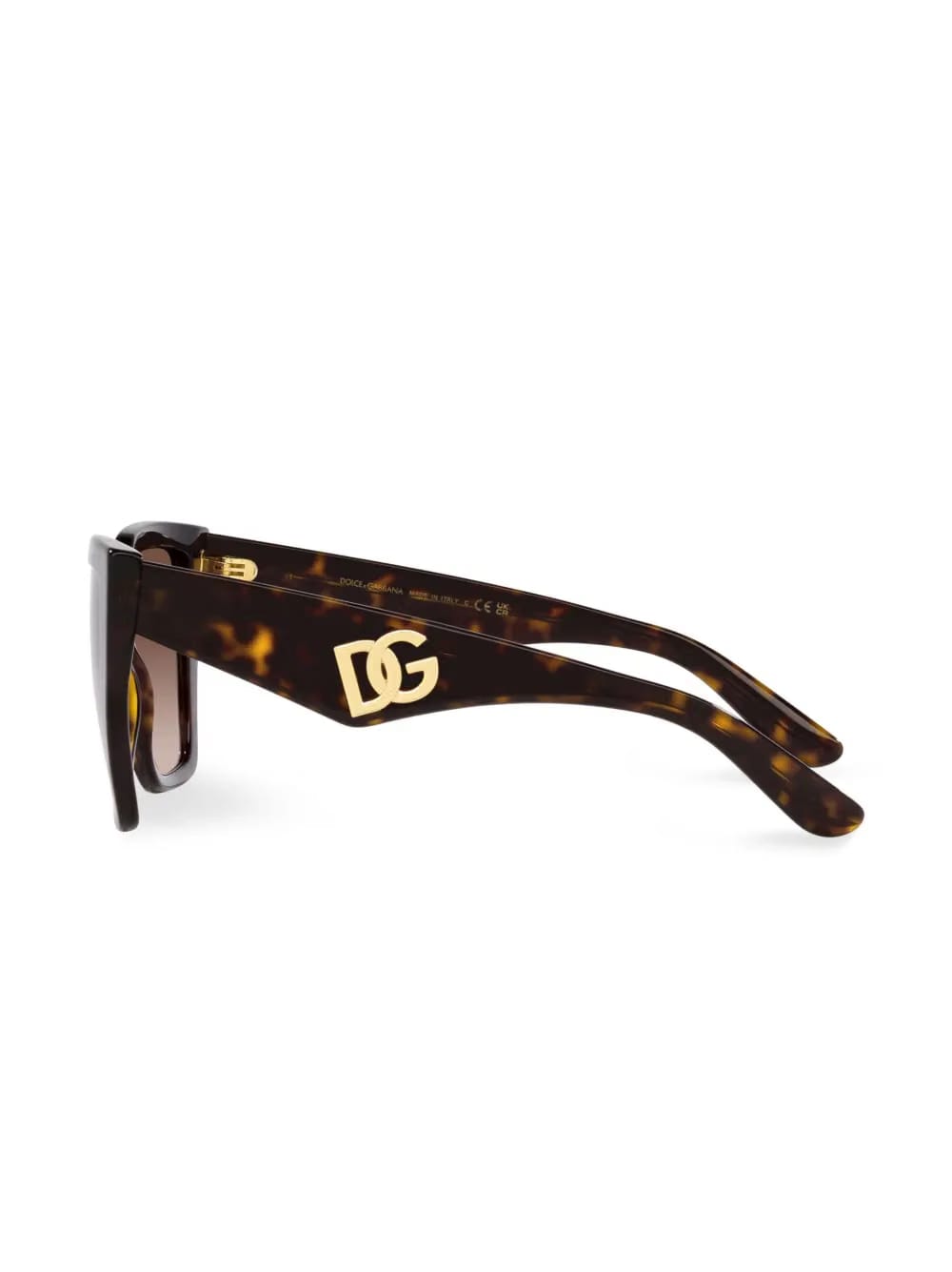tortoiseshell logo-plaque arm sunglasses