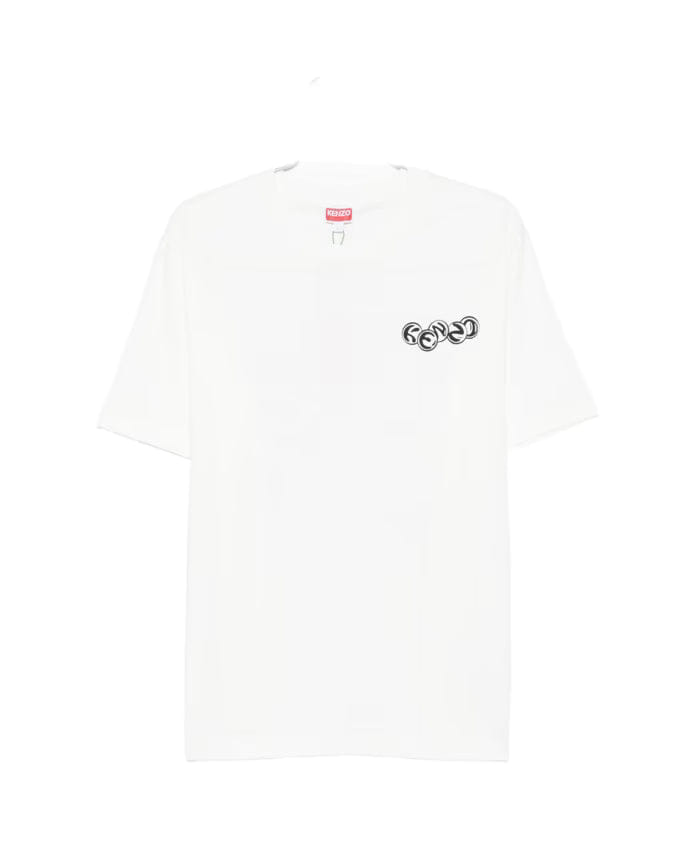 Kenzo White Graphic Print Crew Neck T-shirt