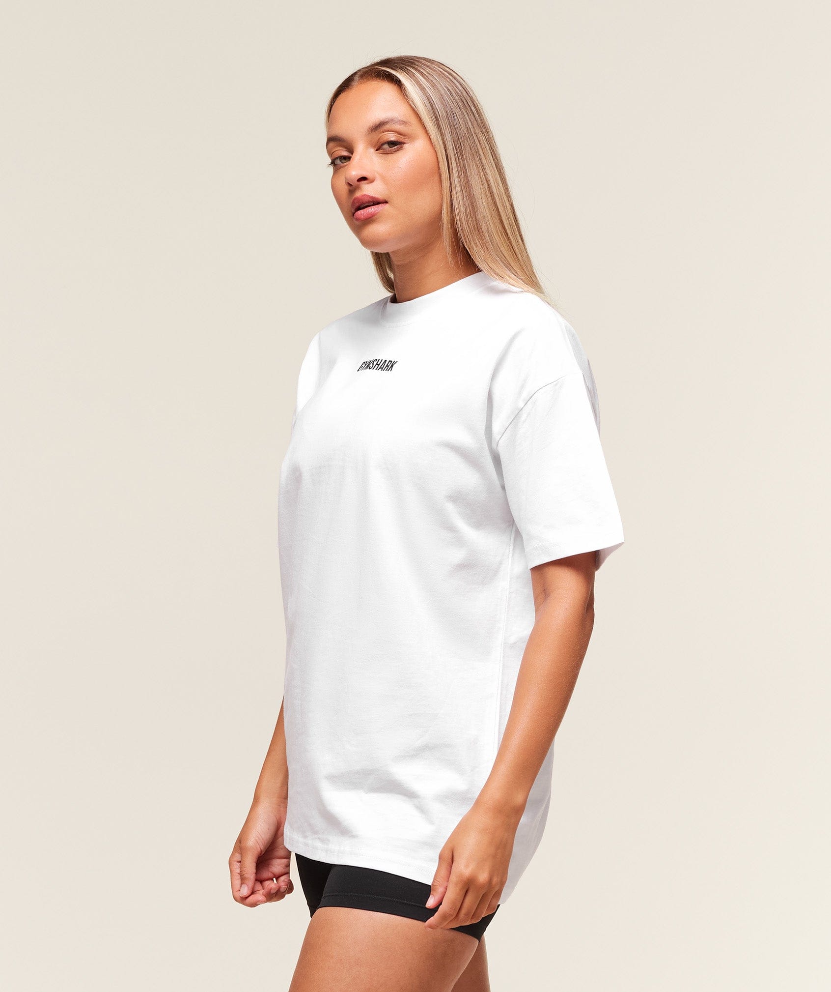 Gymshark Block Oversized T-Shirt - White
