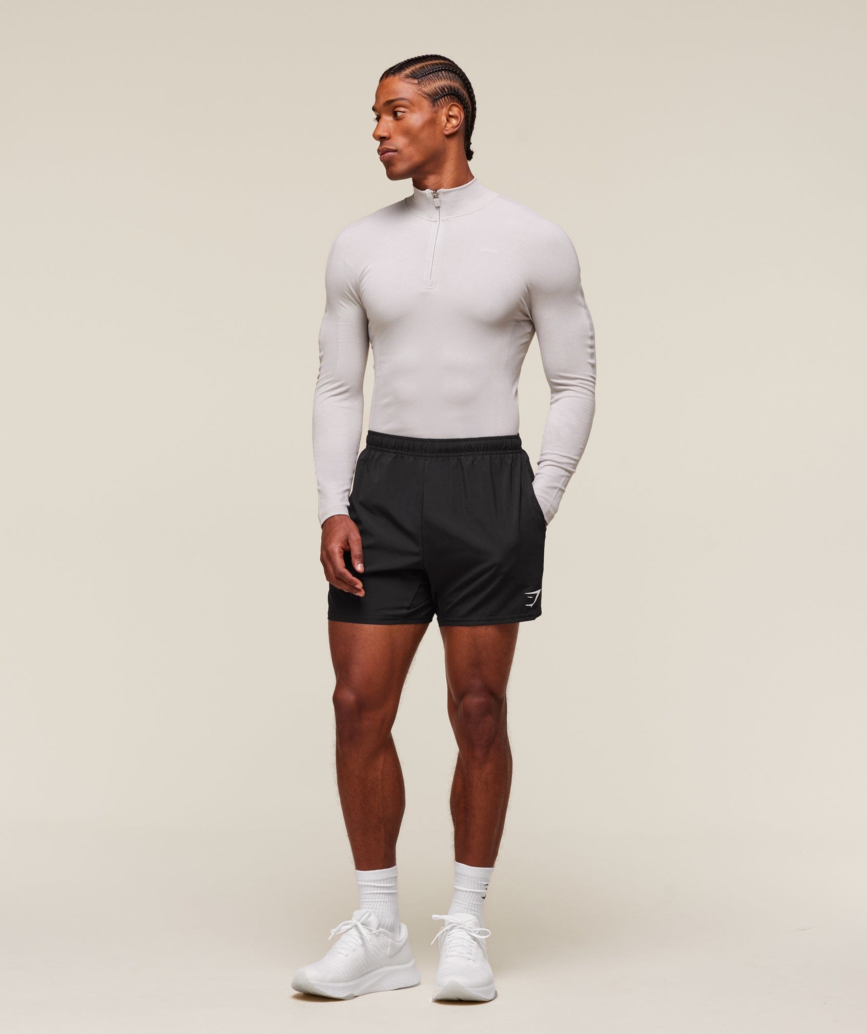 Gymshark everywear Warp Knit 1/4 Zip - Tame Grey