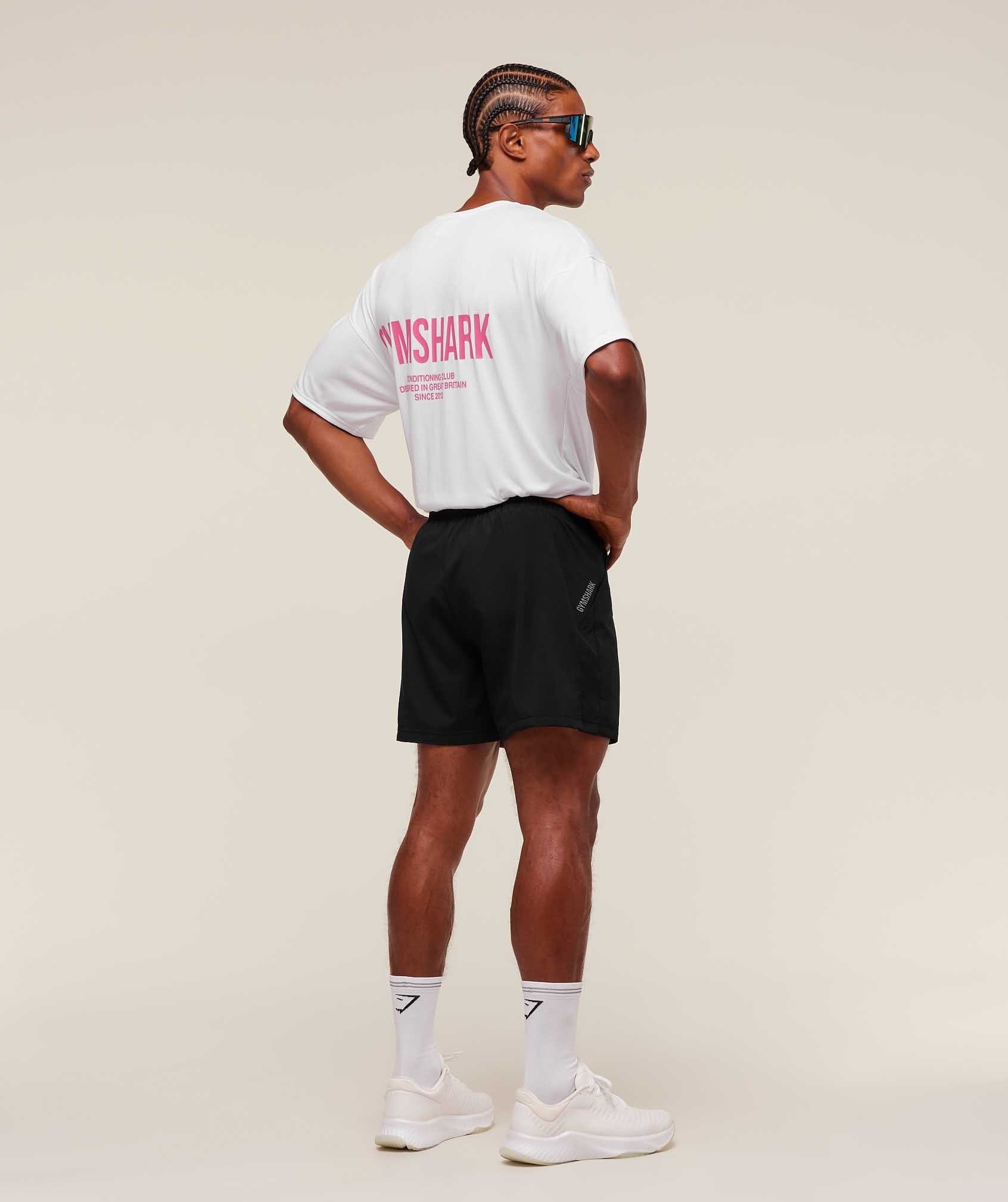 Gymshark Conditioning Club Oversized T-Shirt - White/Energy Pink
