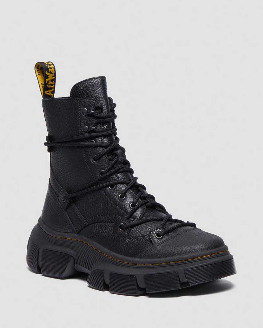 DMXL 8-eye leather boots — Black