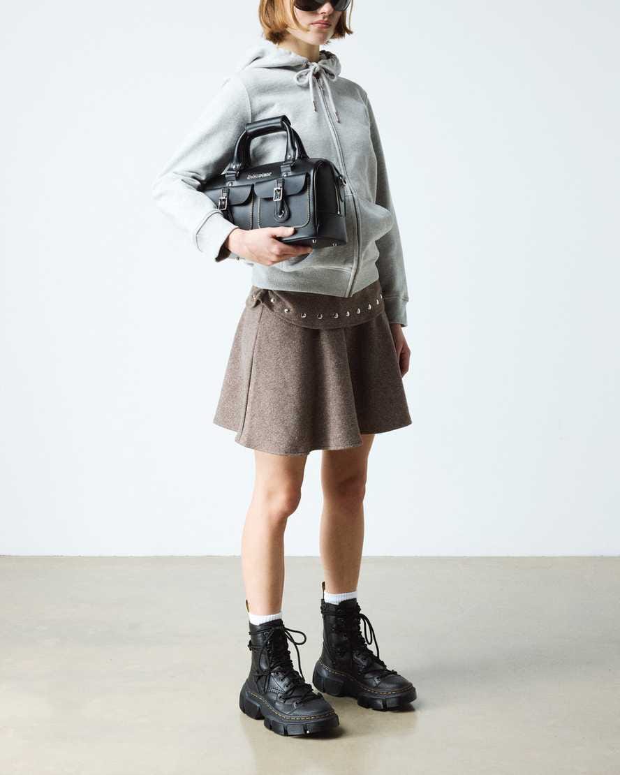 DMXL 8-eye leather boots — Black
