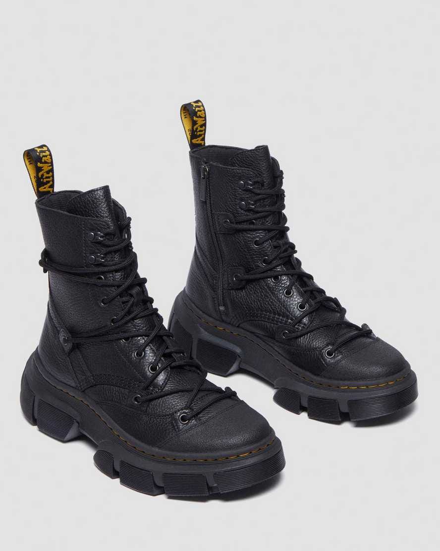 DMXL 8-eye leather boots — Black
