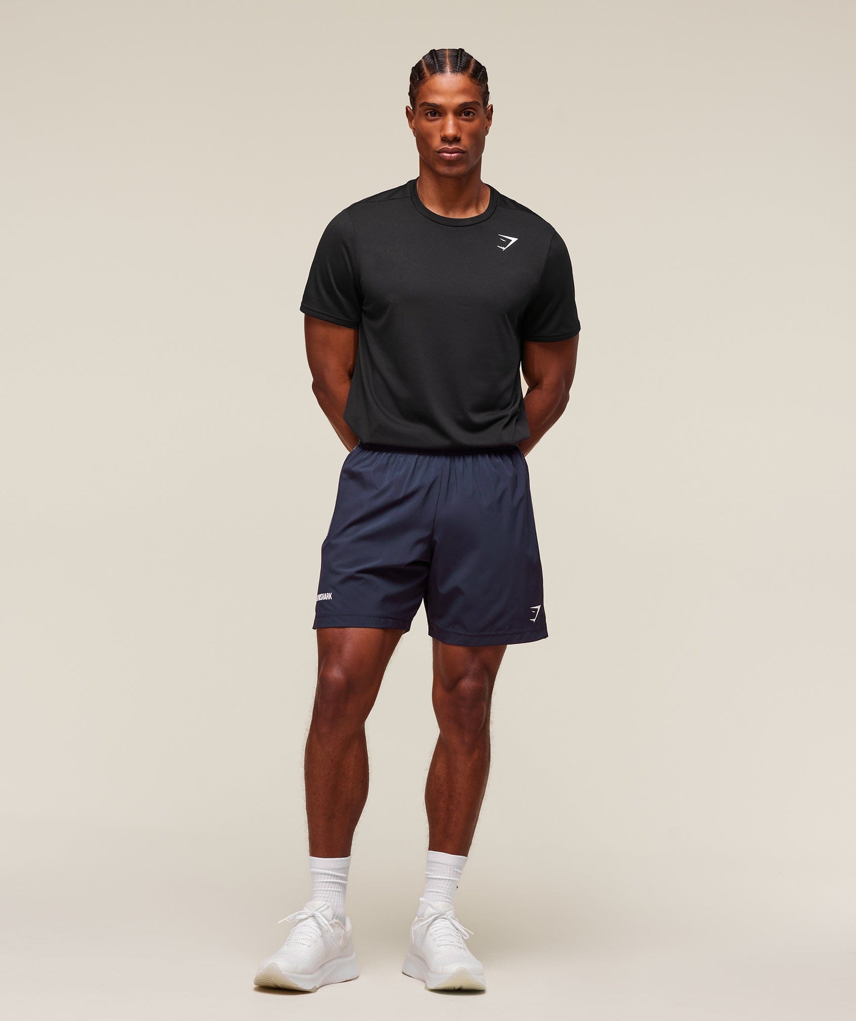 Gymshark Sport Panel 7" Shorts - Heavy Blue/Iron Blue