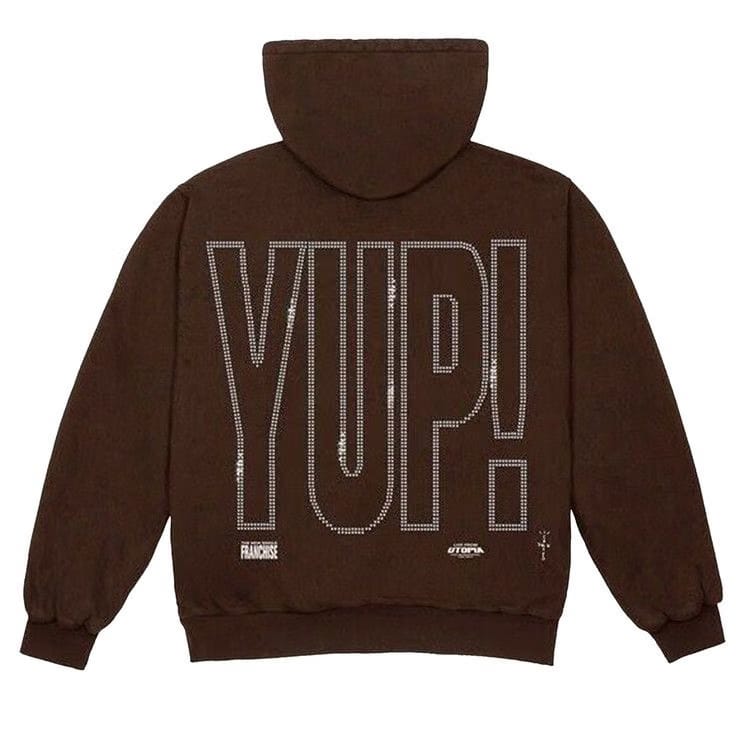 Cactus Jack by Travis Scott YUP! Zip Hoodie Brown