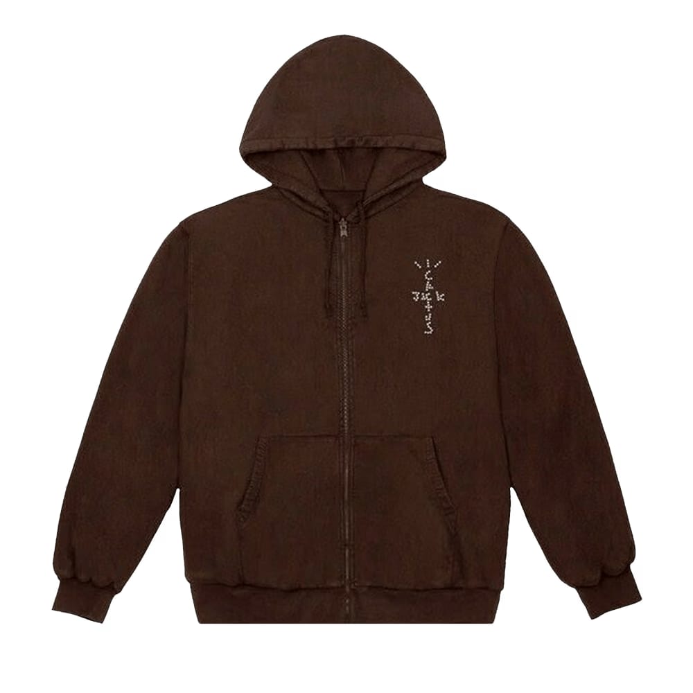 Cactus Jack by Travis Scott YUP! Zip Hoodie Brown