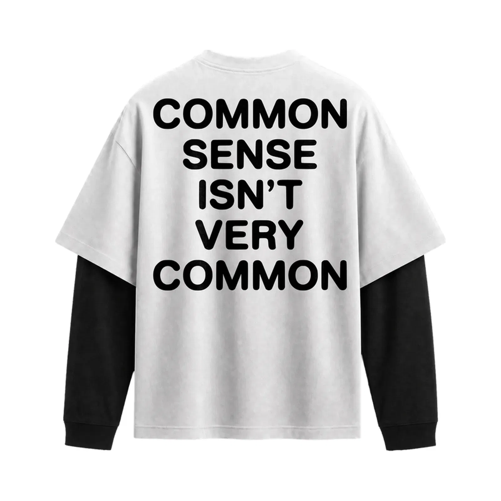 Forfksake Common Sense Double Layered T-Shirt White