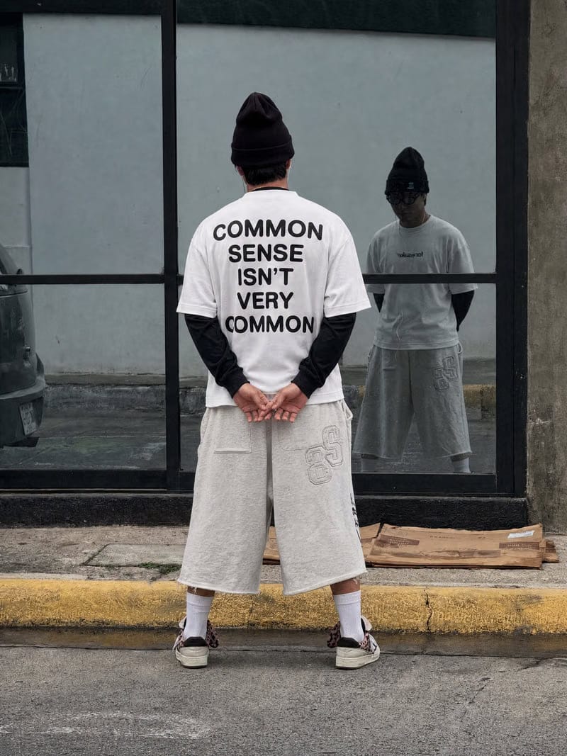 Forfksake Common Sense Double Layered T-Shirt White