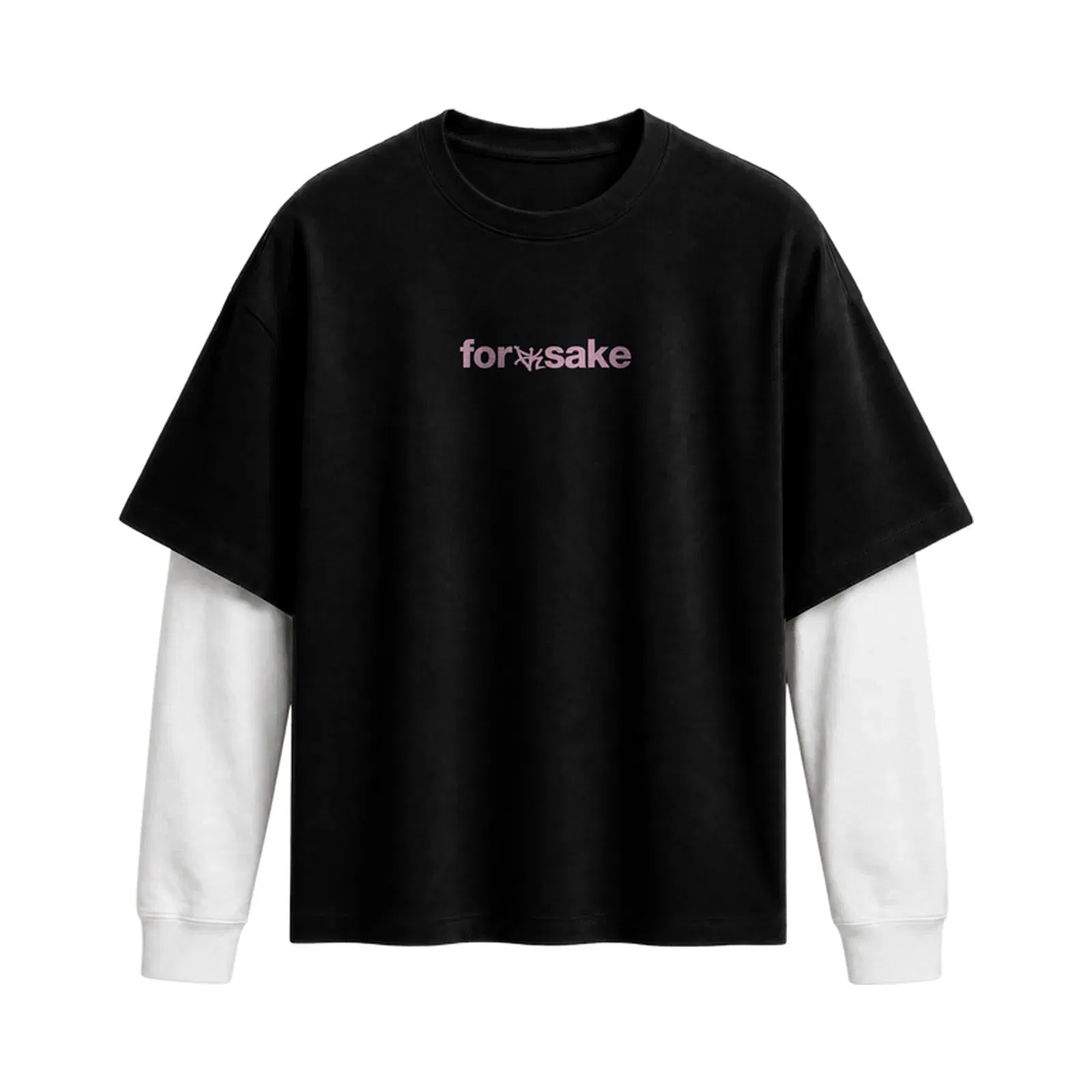 Forfksake Meeting You Double Layered T-Shirt Black