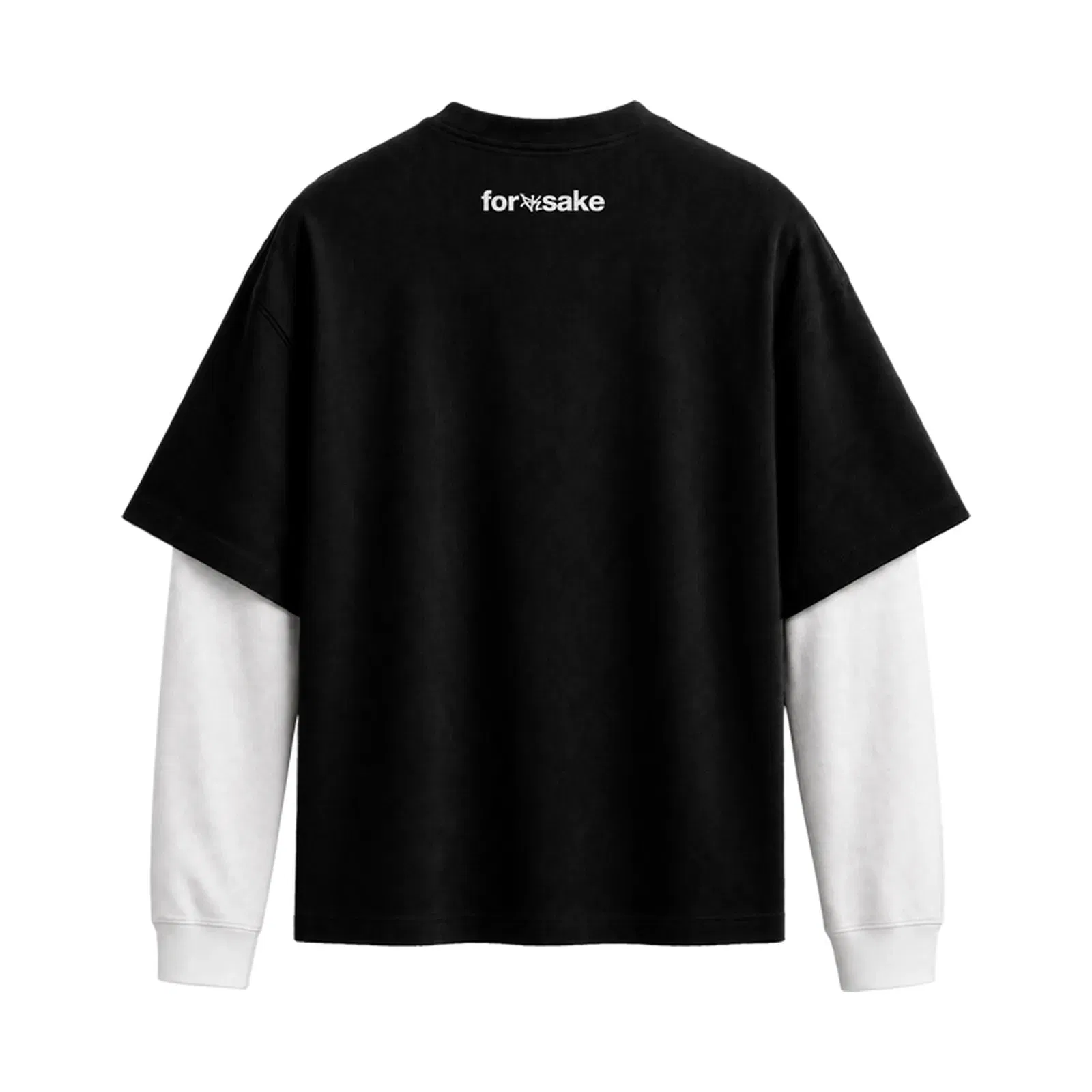 Forfksake No Fashion Double Layered T-Shirt Black