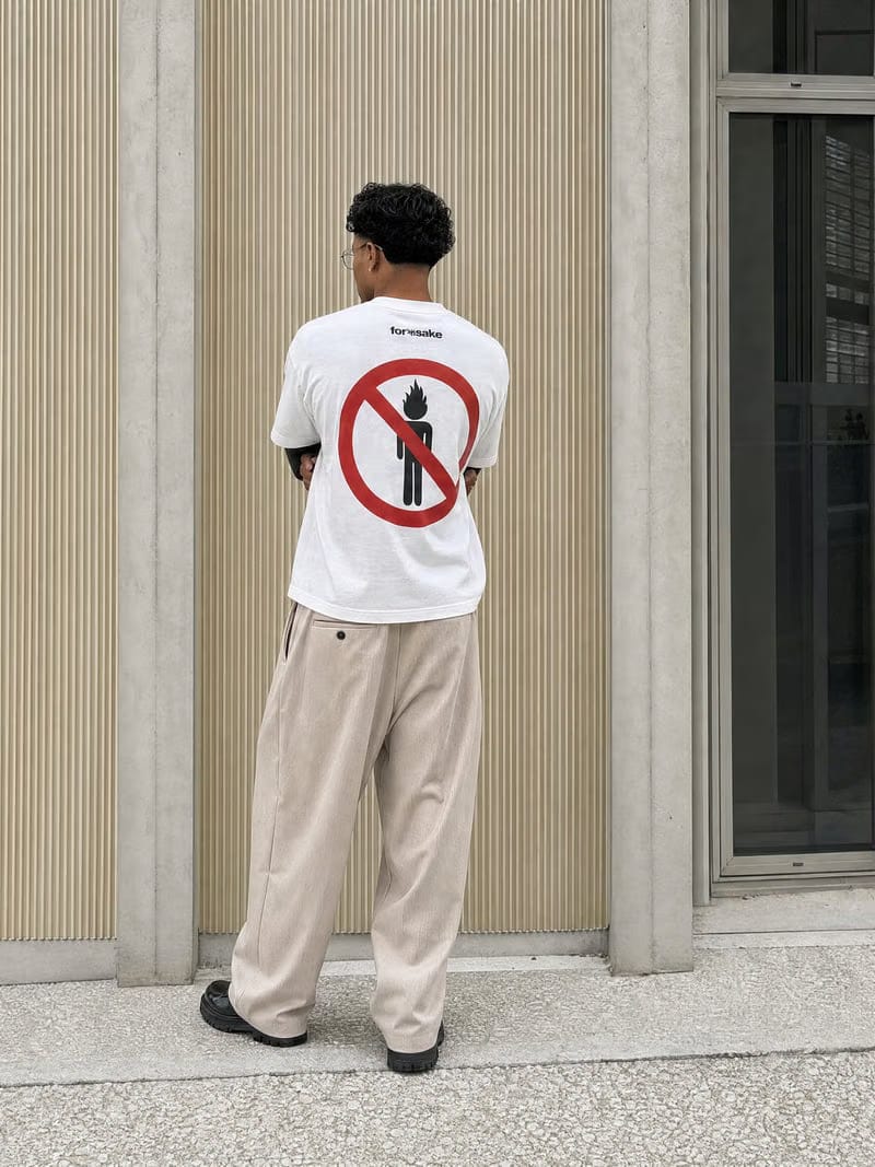 Forfksake No Hotheads Double Layered T-Shirt White