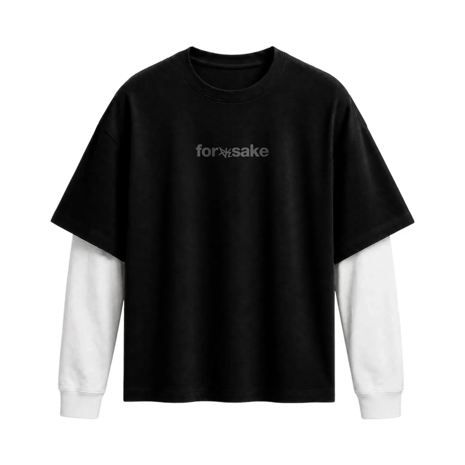 Forfksake We Don't Play Double Layered T-Shirt Black
