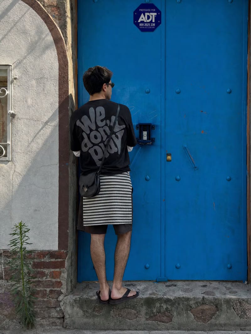 Forfksake We Don't Play Double Layered T-Shirt Black