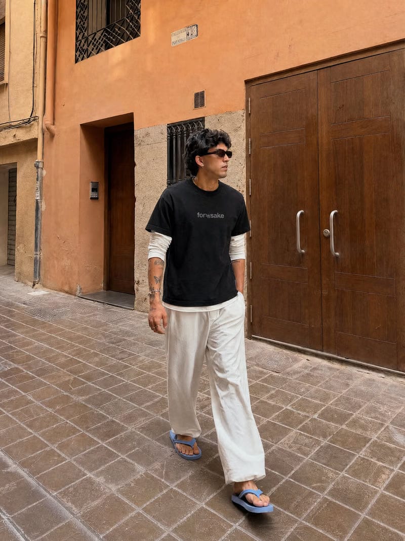 Just Do It Forfksake Double Layered T-Shirt Black