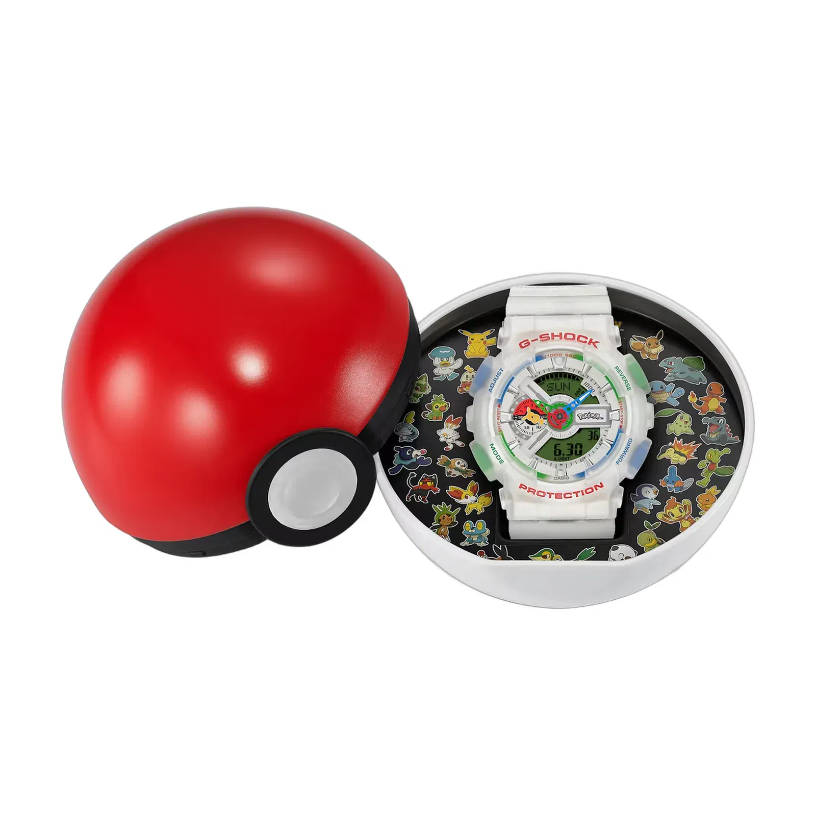 Casio G-Shock GA-110PKM-7A 30 Years of Pokemon Limited Edition White Dial Resin Strap Watch