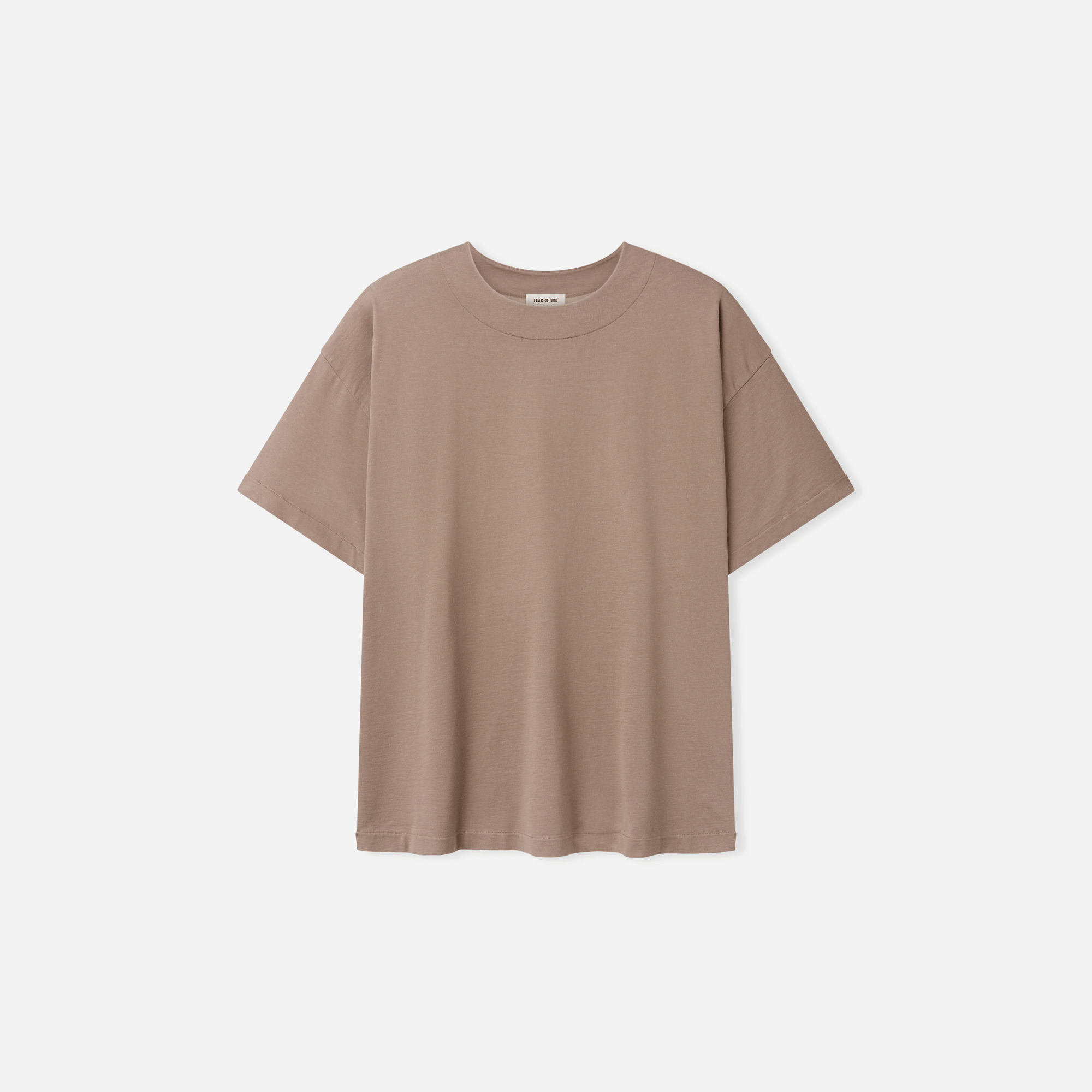 Fear Of God Clean Neck Short Sleeve T-Shirt Dune Pearl