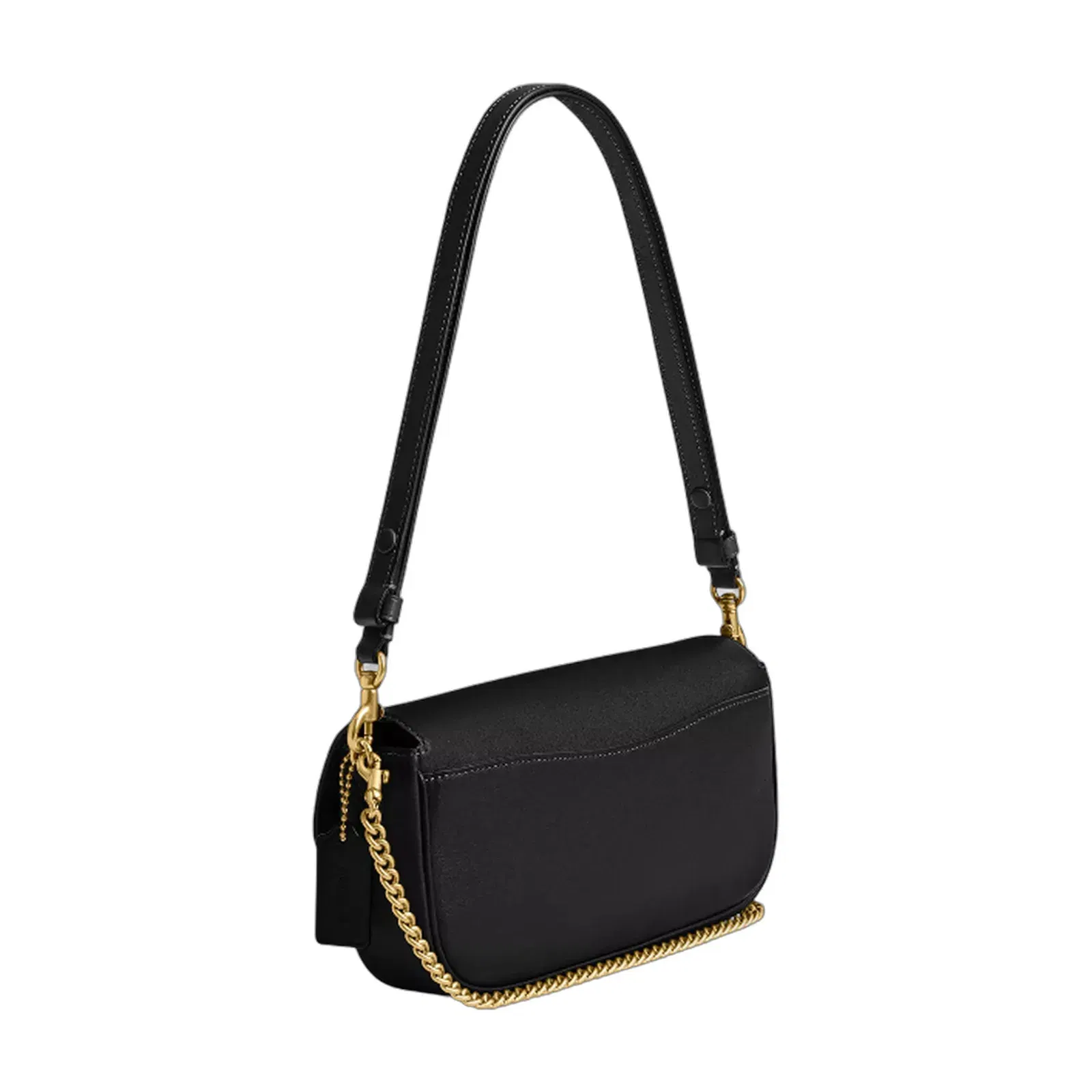 Coach Brook Flap Chain Bag Black
