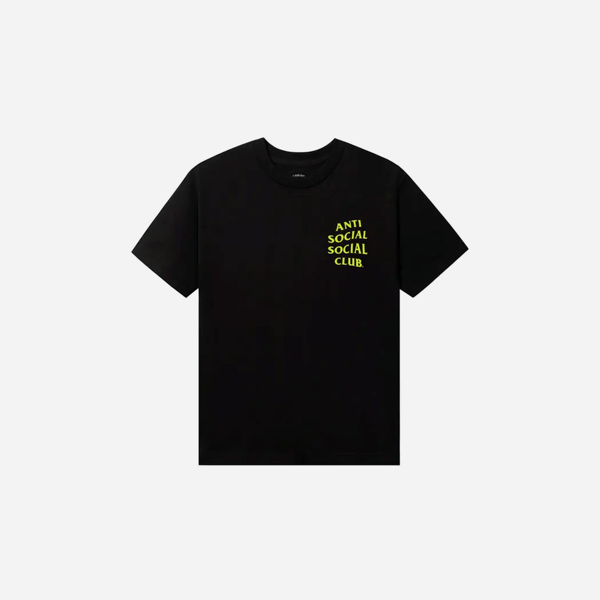 Anti Social Social Club Yellow Banded Black Tee