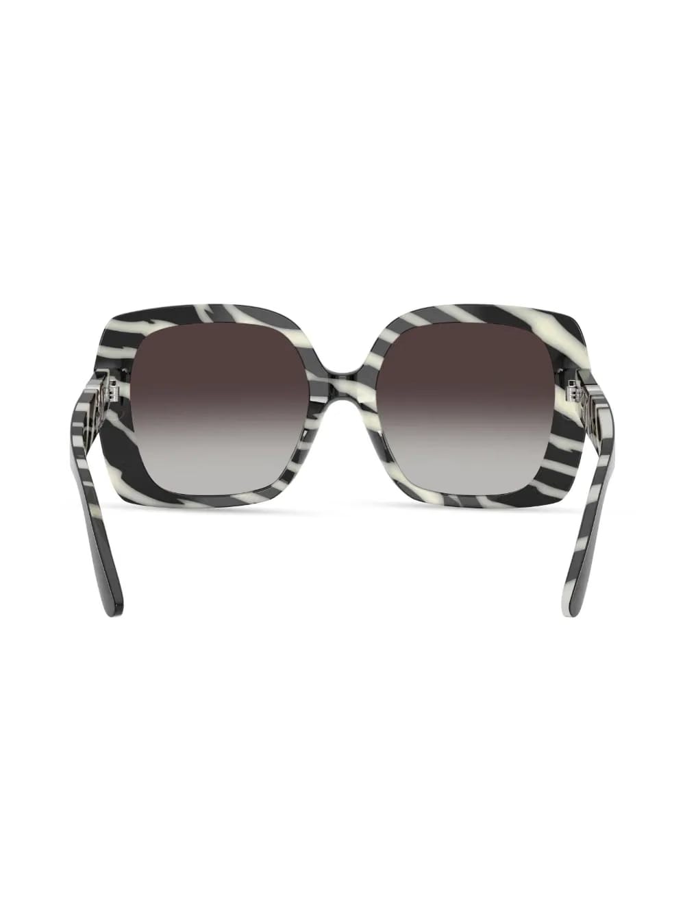 zebra-print square-frame sunglasses