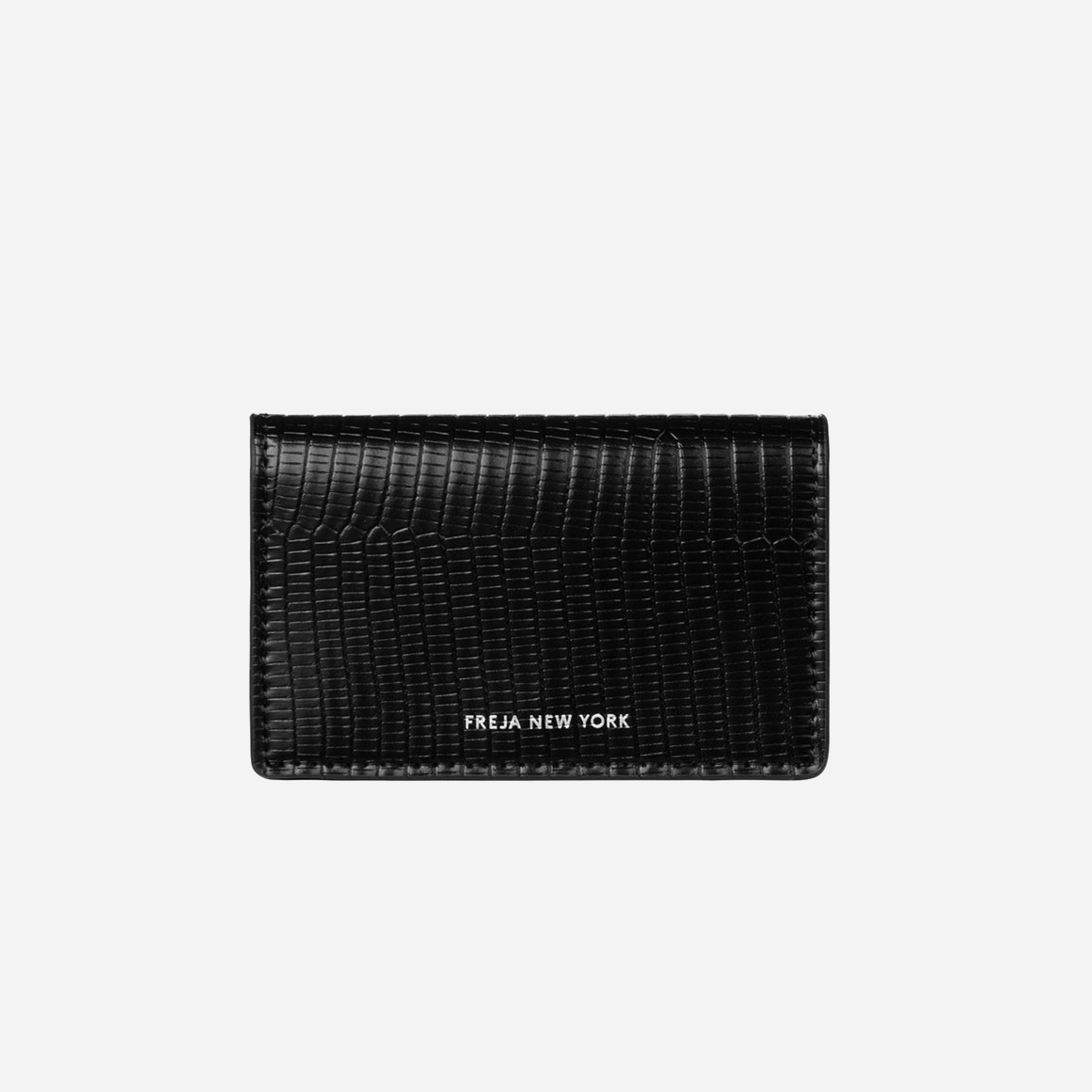 Freja Cardholder Black Lizard
