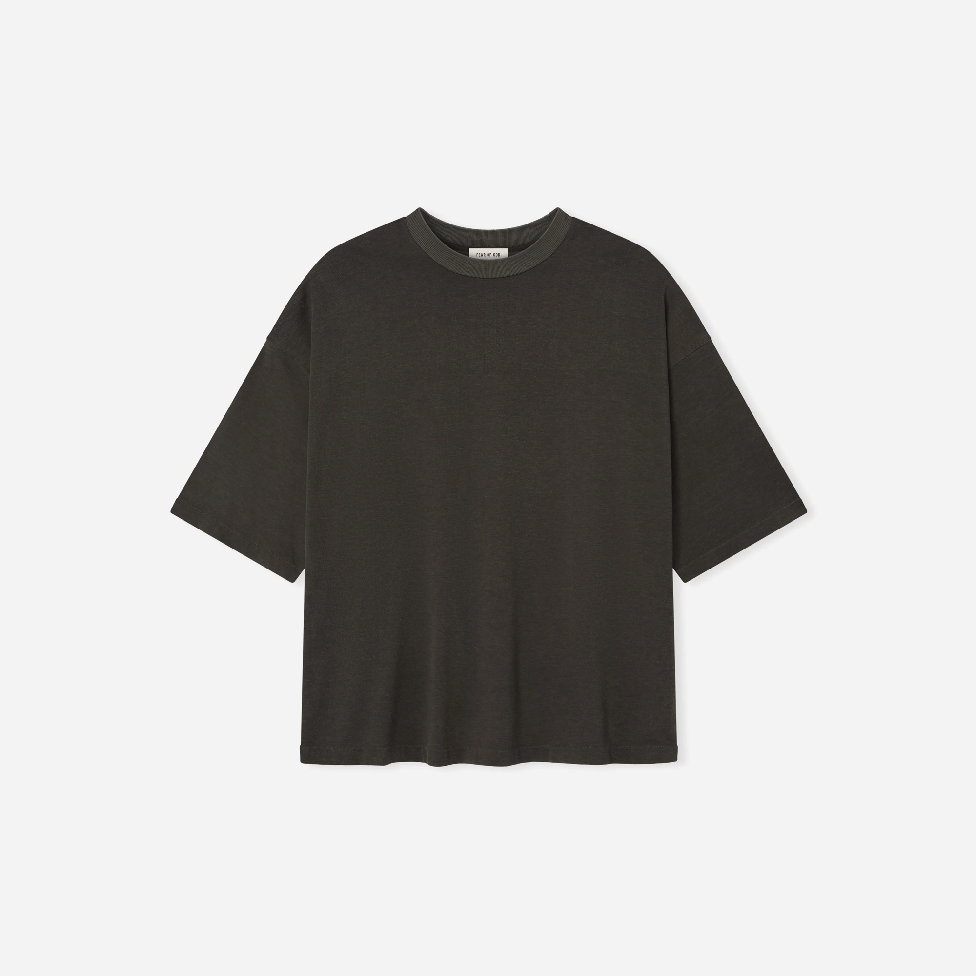 Fear Of God Cotton Viscose Relaxed T-Shirt Off Black
