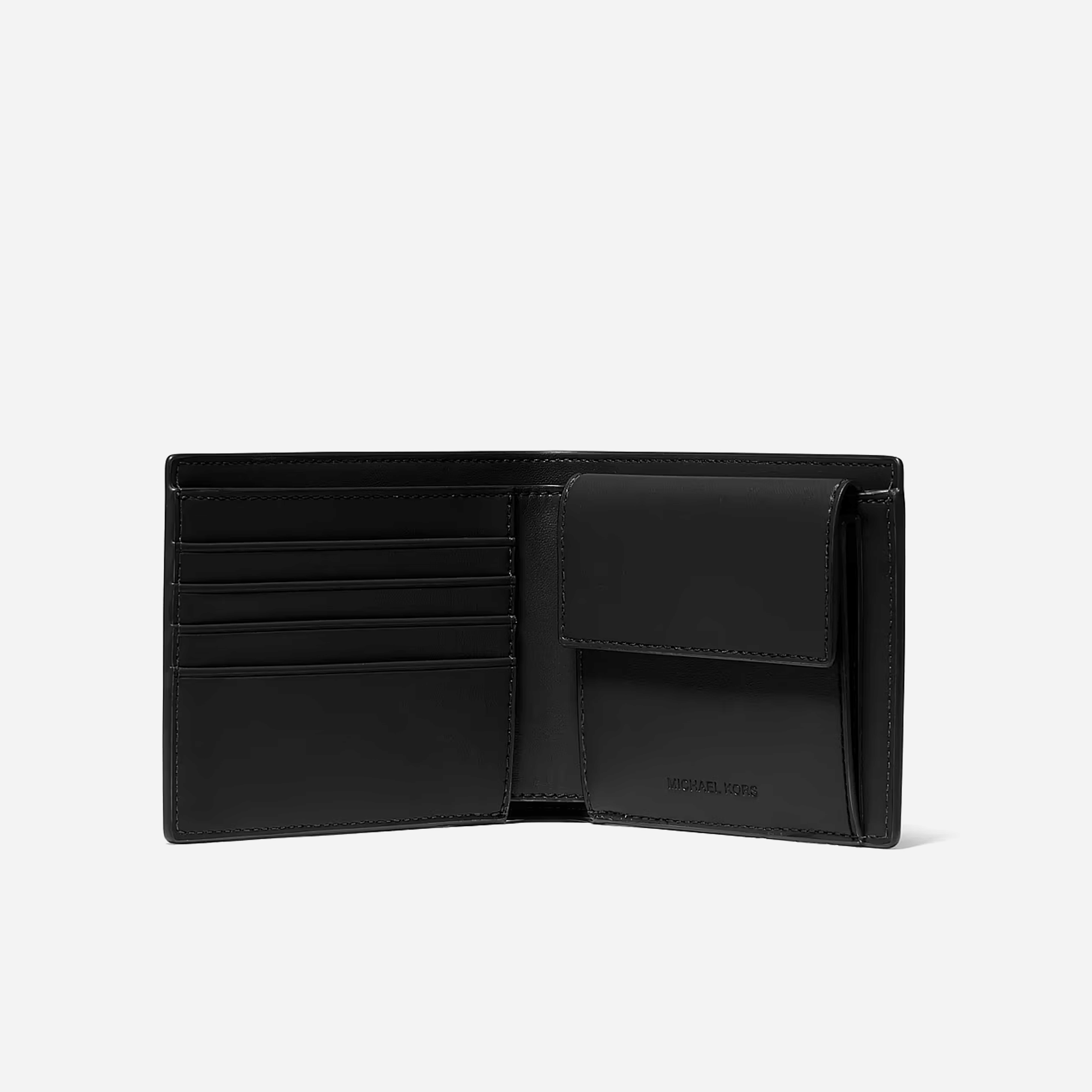 Michael Kors Cooper Logo Billfold Wallet With Coin Pouch Bright Wht