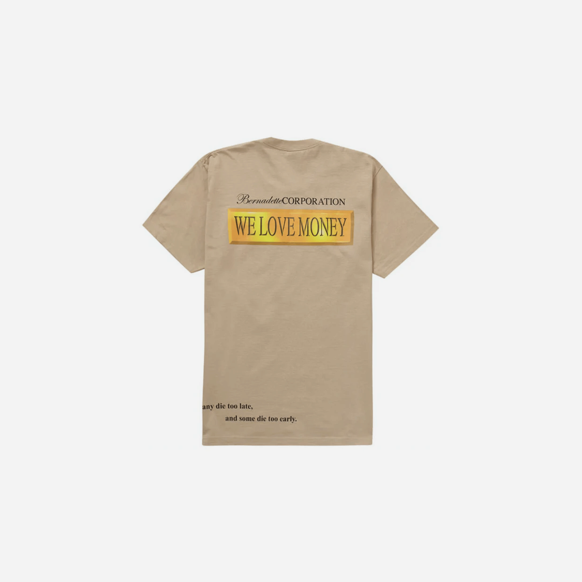 Supreme x Bernadette Corporation Money T-Shirt Khaki
