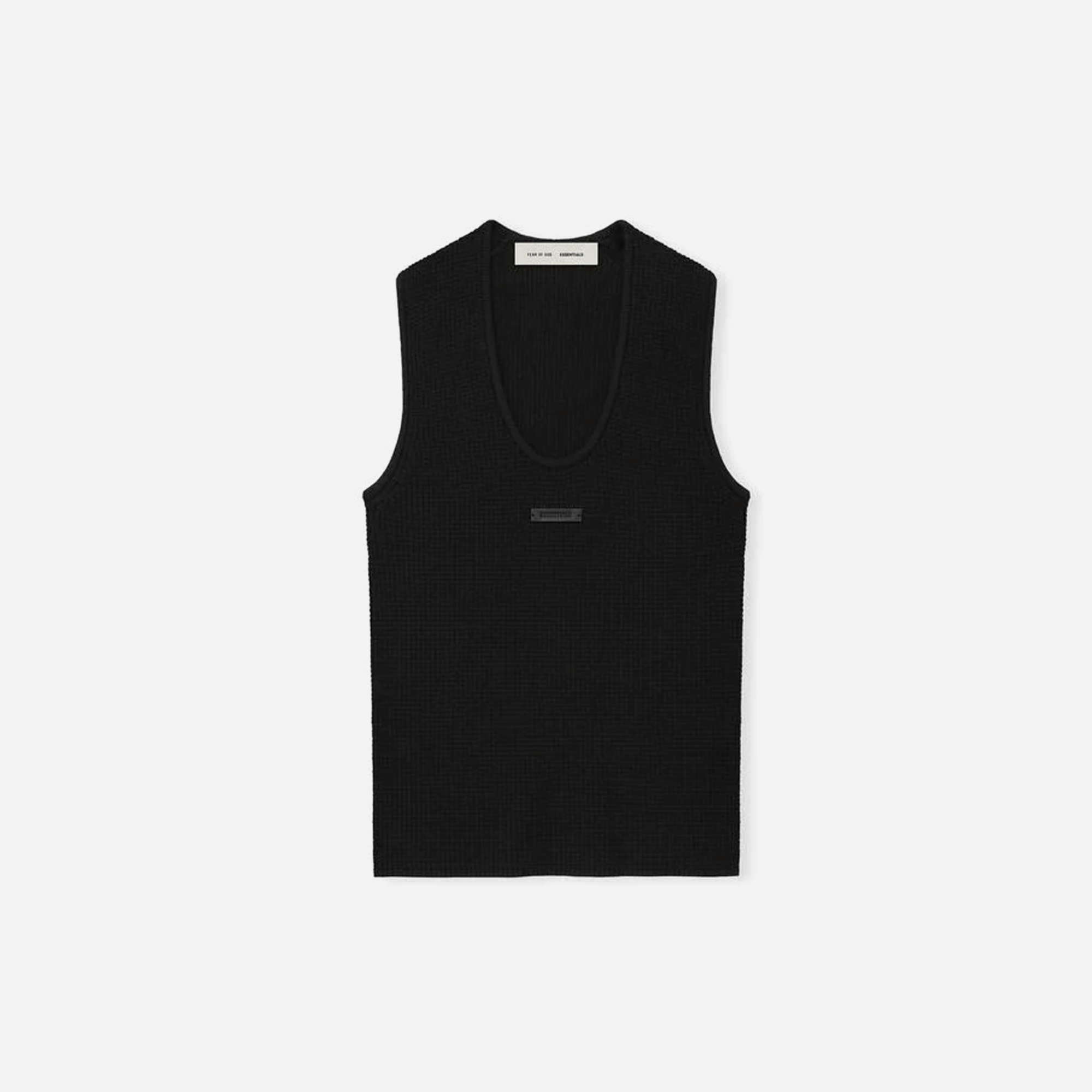 Fear Of God Essentials Womens Waffle Tank Vintage Black