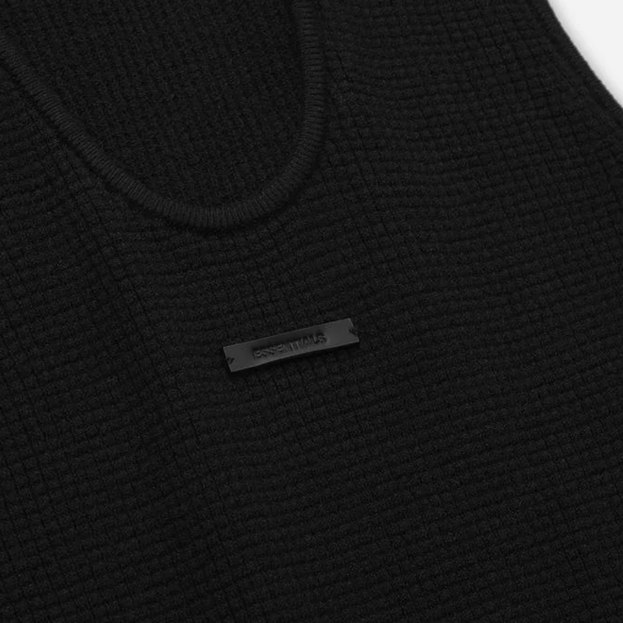 Fear Of God Essentials Womens Waffle Tank Vintage Black