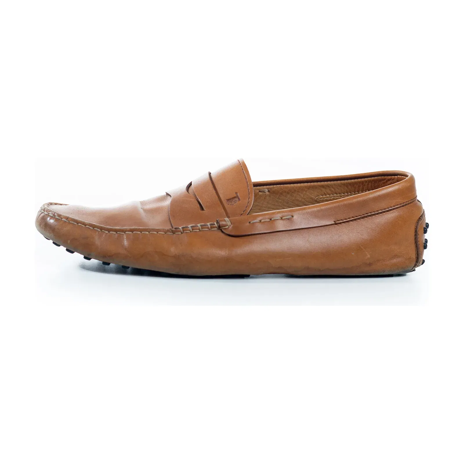Tods Brown Leather Slip Loafers (UK 10)