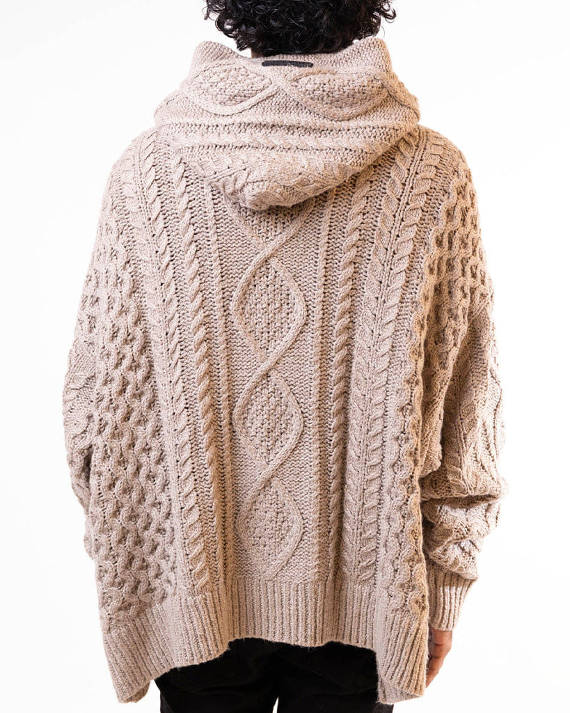 Fear Of God Essentials Cable Knit Hoodie Core Heather (M)