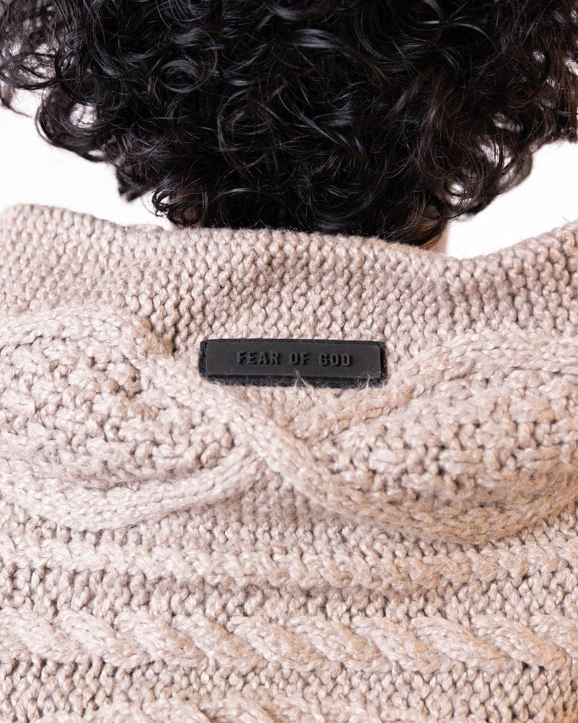 Fear Of God Essentials Cable Knit Hoodie Core Heather (M)